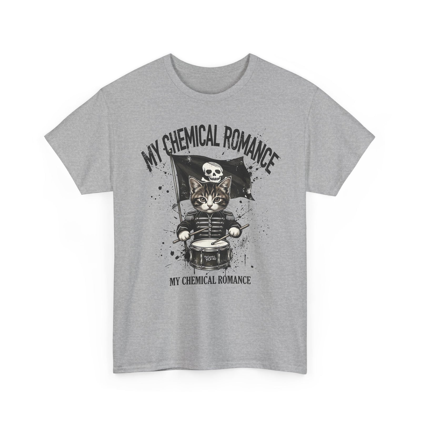 My Chemical Romance Cat Skull Tee — Gothic Band Shirt