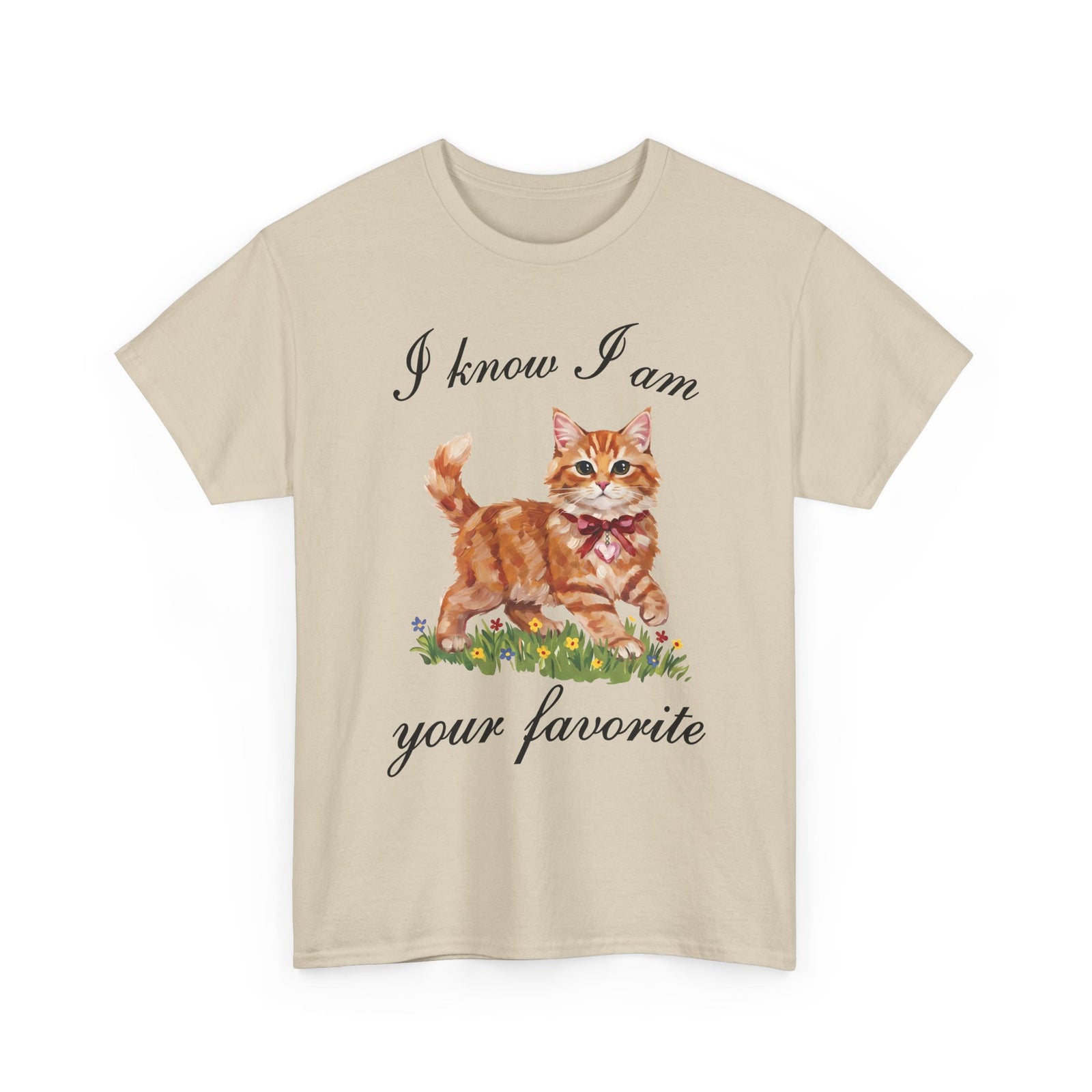 I Know I Am Your Favorite T-Shirt — Funny Sassy Orange Cat Tee