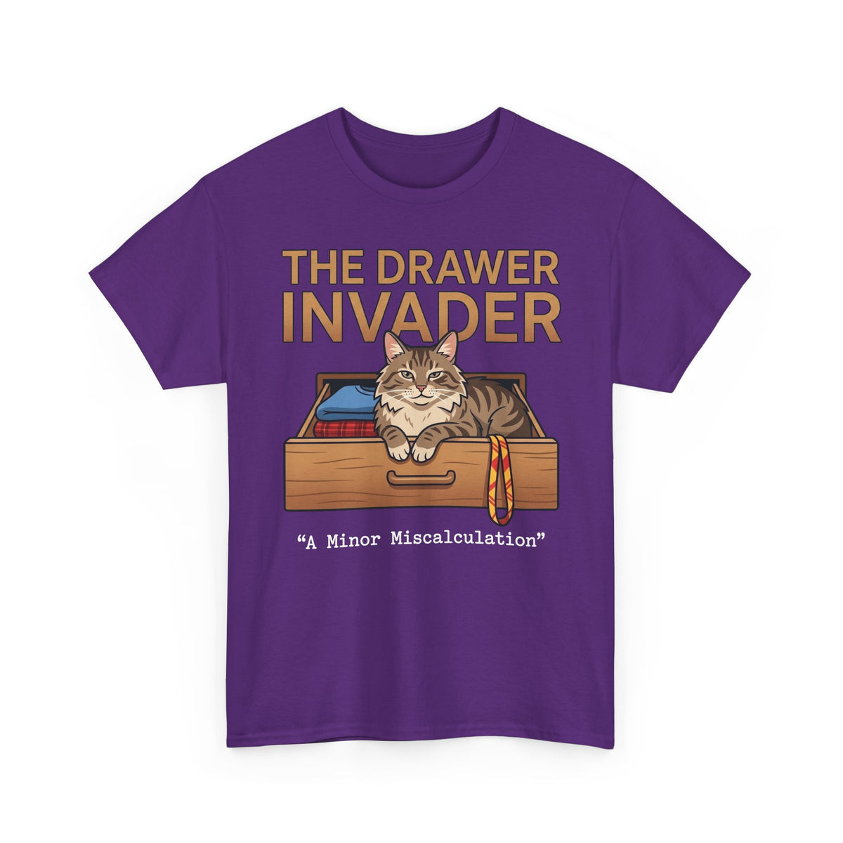 Cat Drawer T‑Shirt — "The Drawer Invader" Cute Cat in Drawer Tee