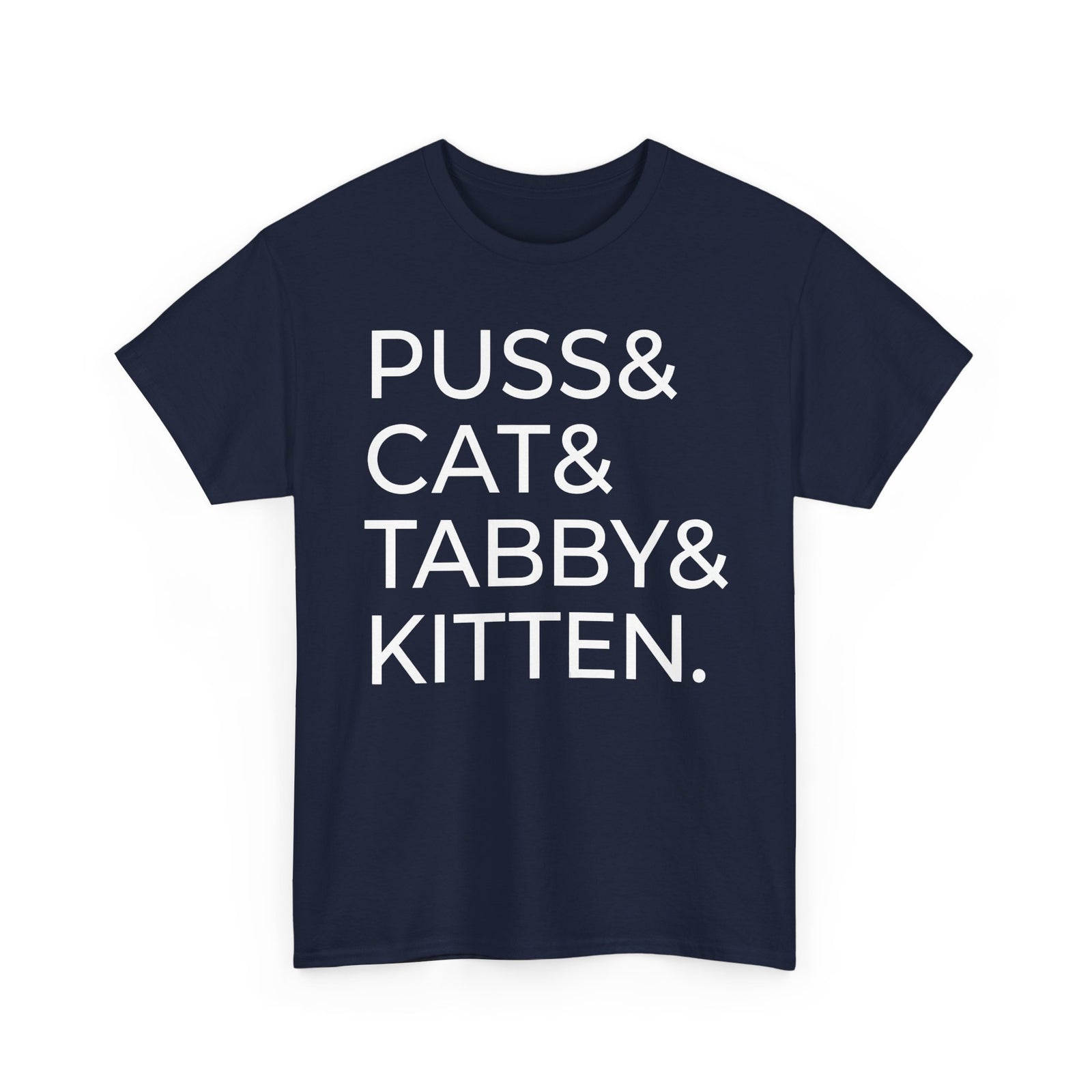 Puss and Kitten Cat Tee — Cute Tabby Cat Graphic T-Shirt