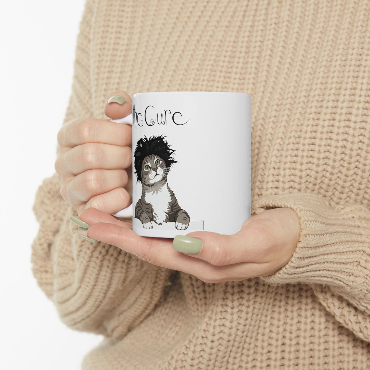 The Cure Kitten Band Mug Cute Cat