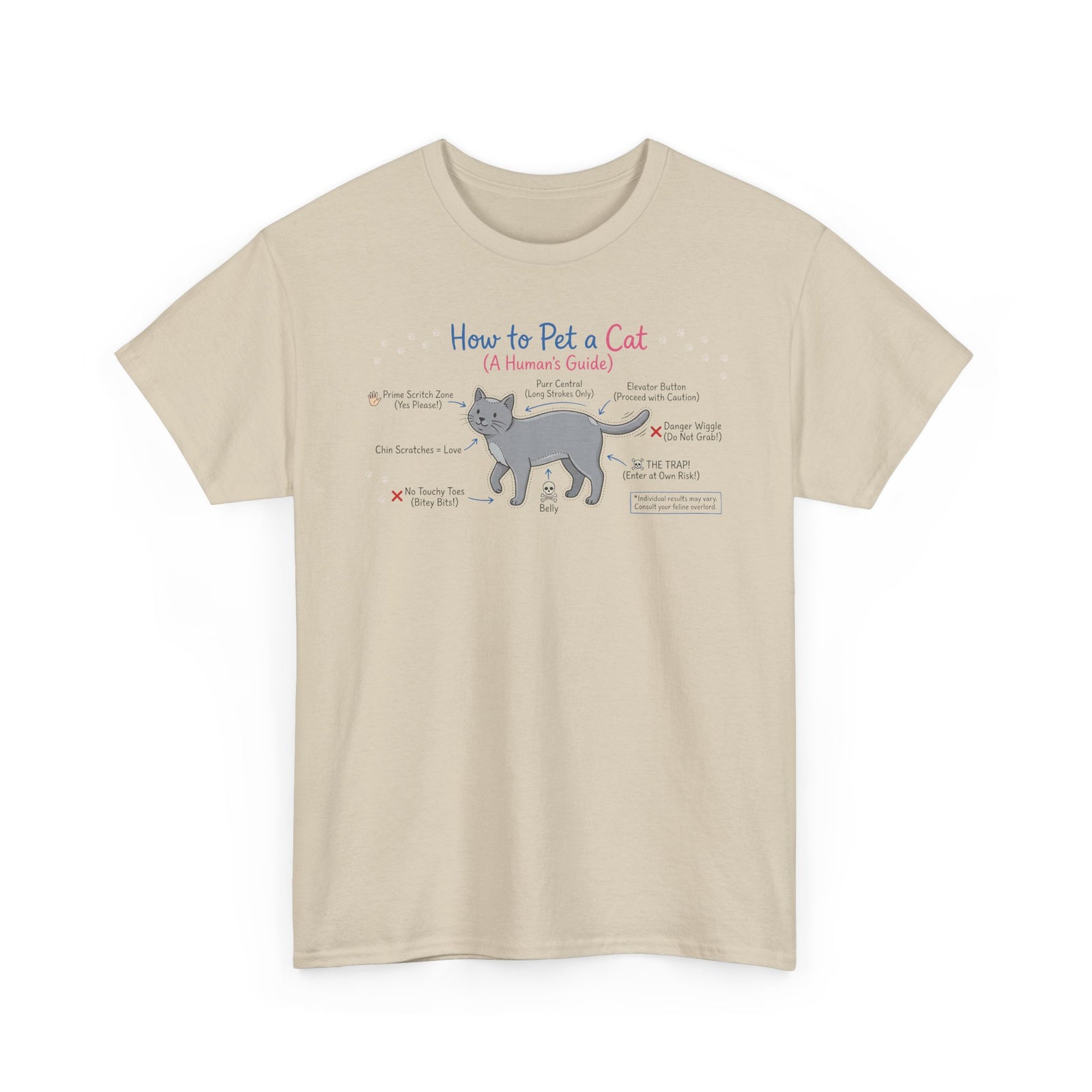 How To Pet A Cat T-Shirt — Funny Cat Care Tee for Cat Lovers