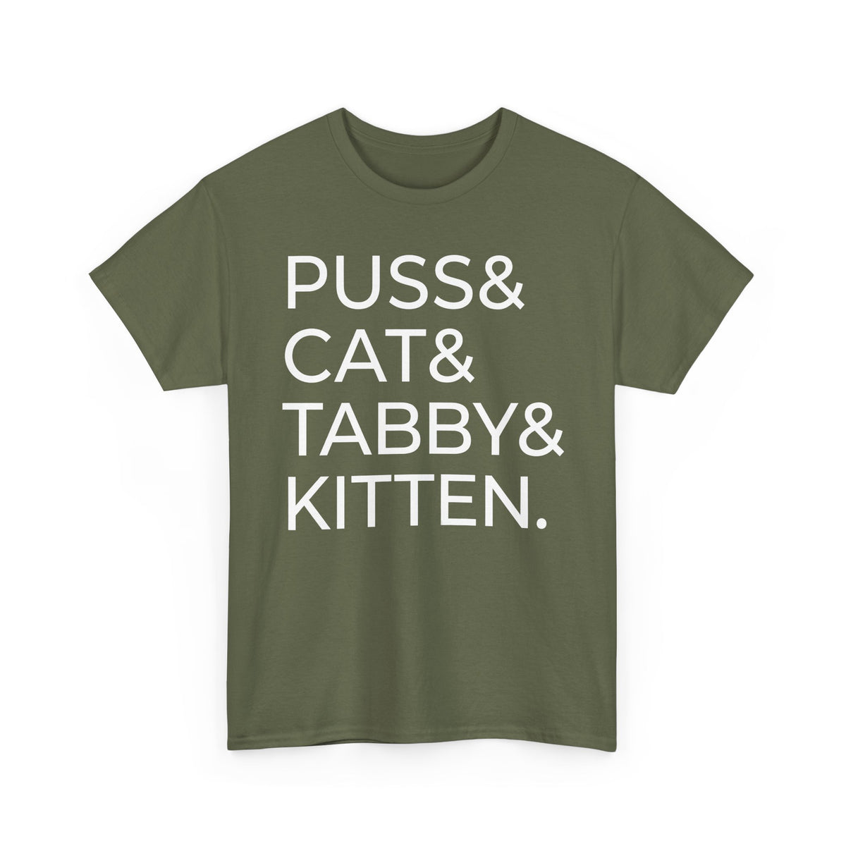 Puss and Kitten Cat Tee — Cute Tabby Cat Graphic T-Shirt