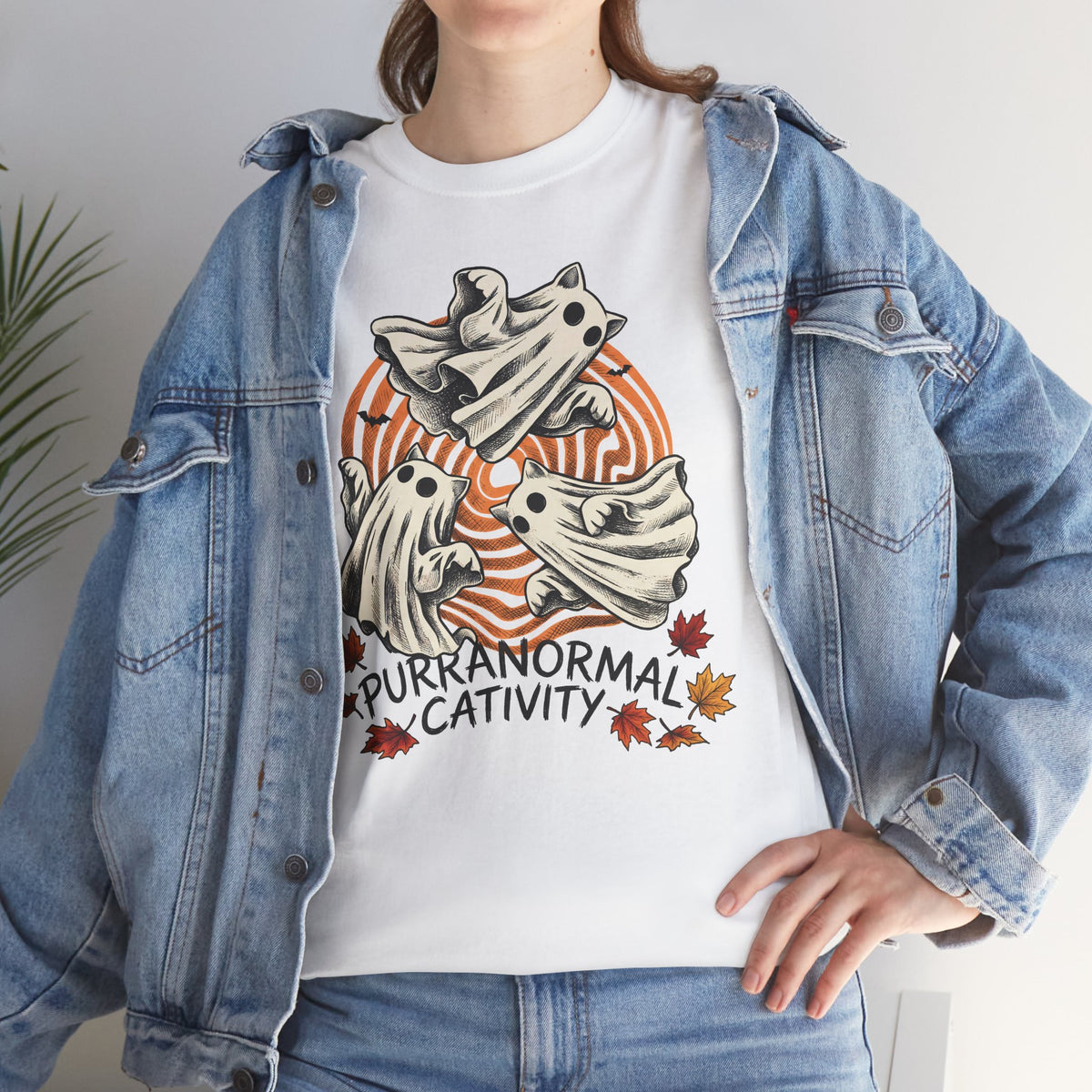Purranormal Cativity T-Shirt — Funny Halloween Ghost Cats Tee
