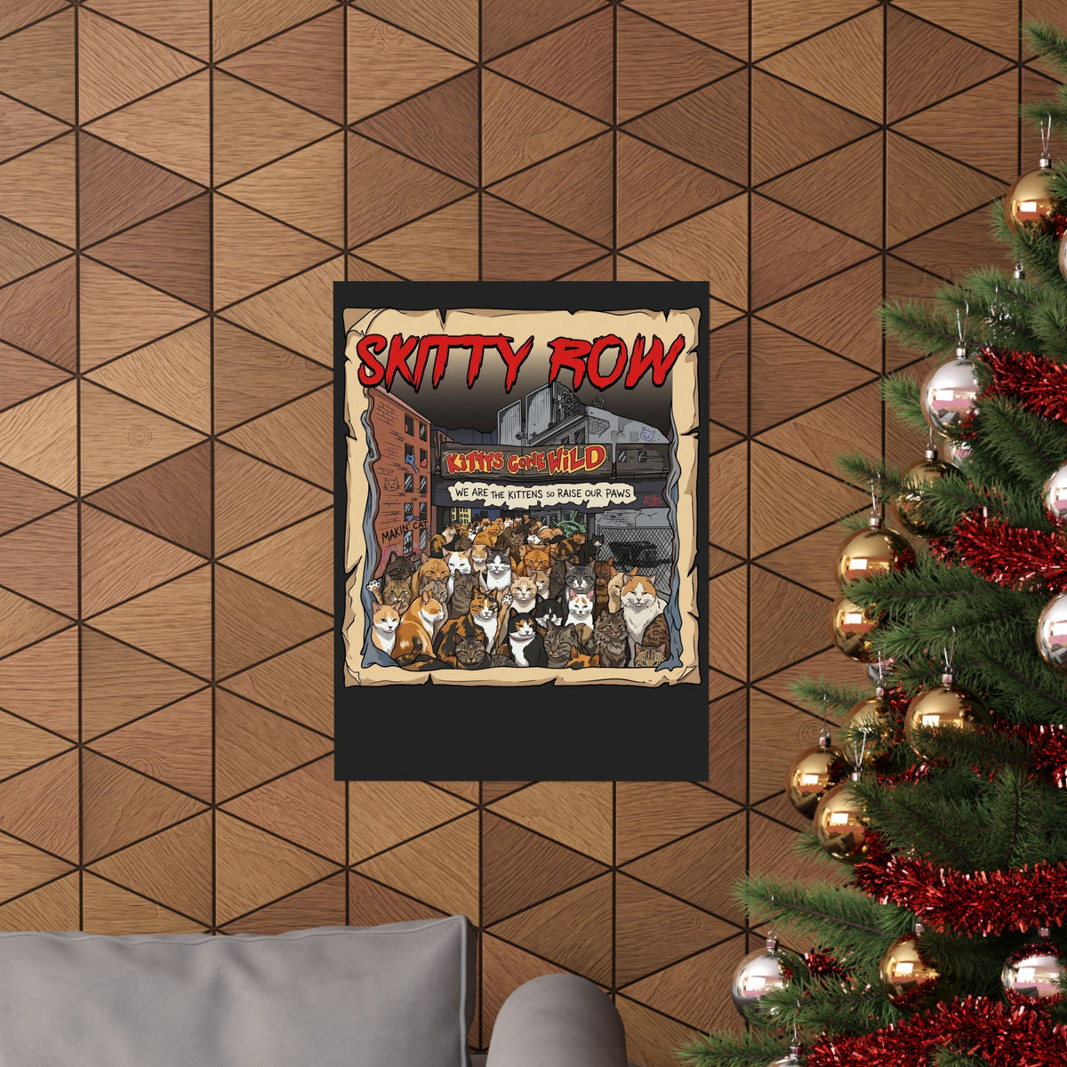 Skitty Row Cat Parody Poster