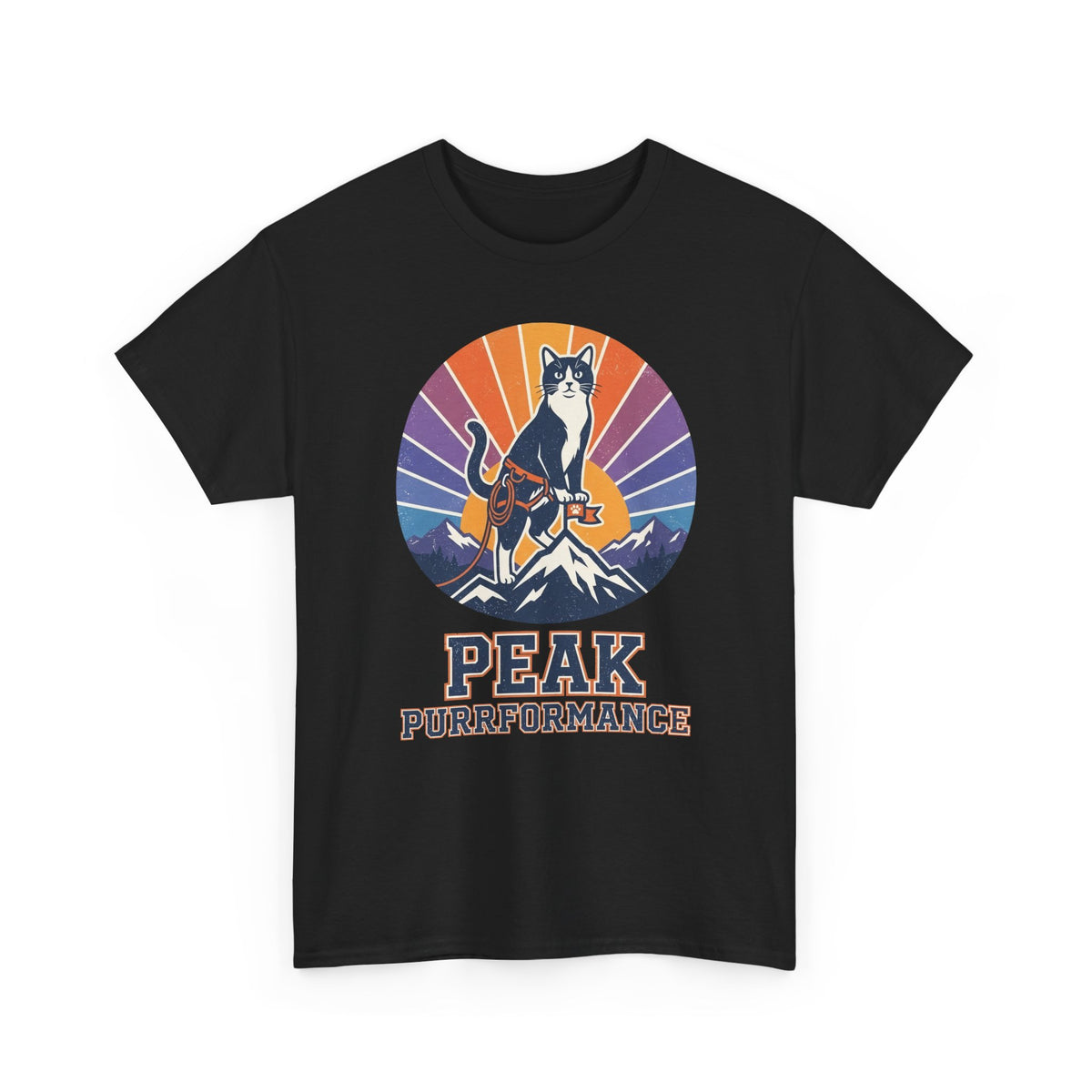 Cat Hiking Tee — "Peak Purformance" Outdoor Adventure Shirt