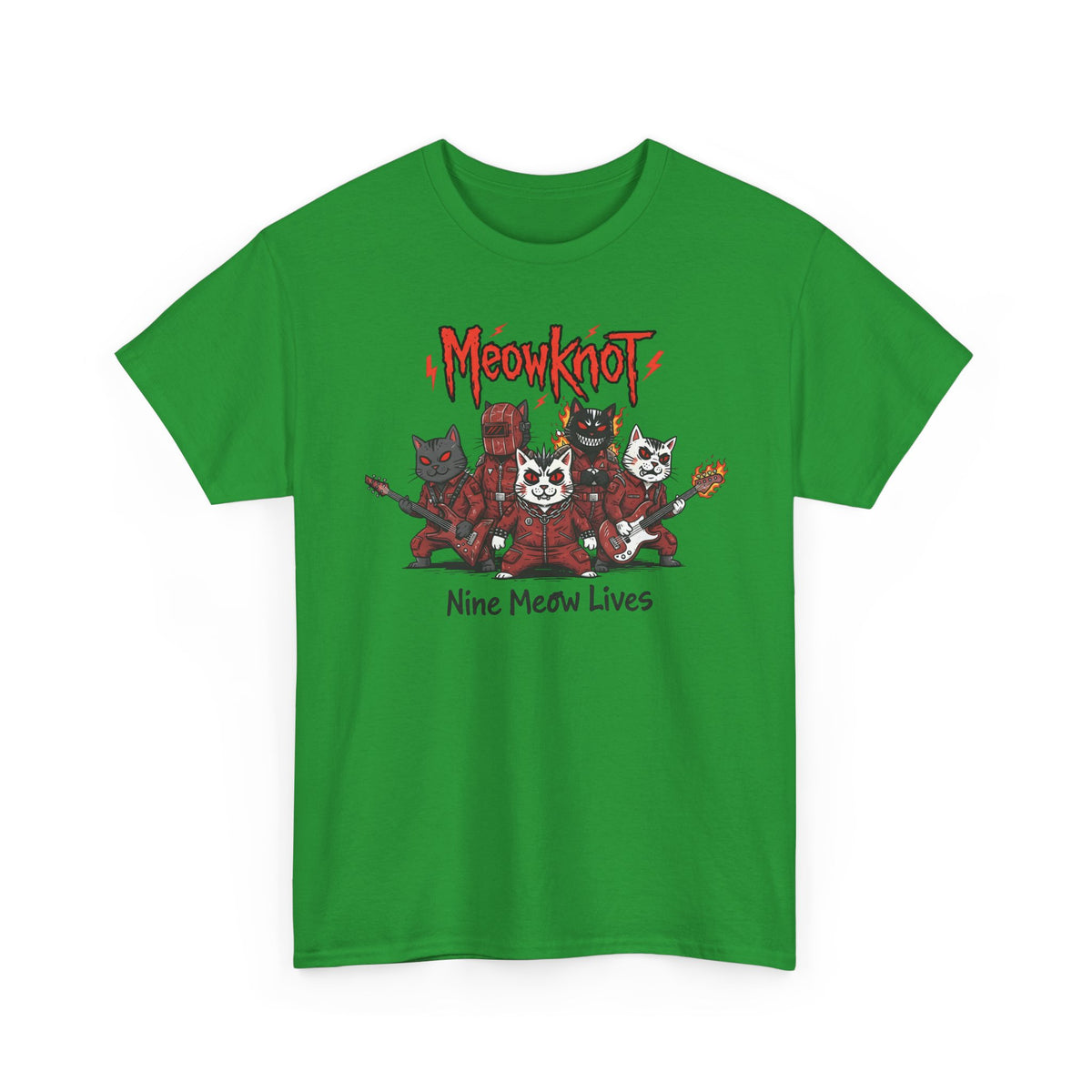 Meowknot Cat Band T-Shirt — Cute Musical Cat Graphic Tee