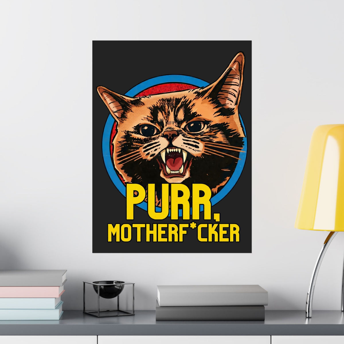 Purr Motherfvcker Poster — Funny Angry Cat Graphic Poster