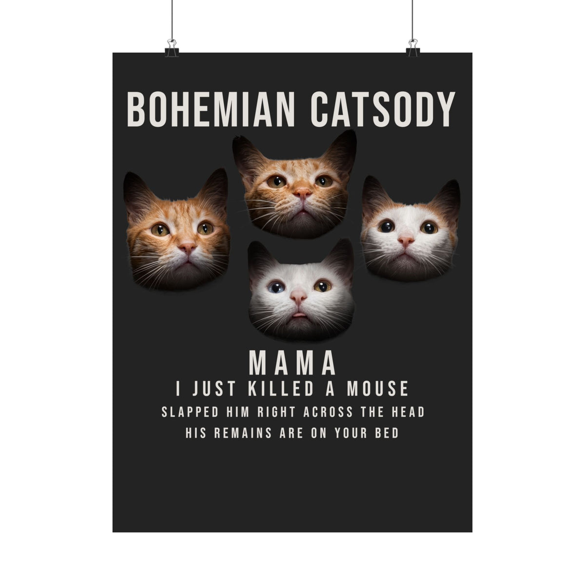 Bohemian Catsody Poster — Boho Cat Graphic Poster