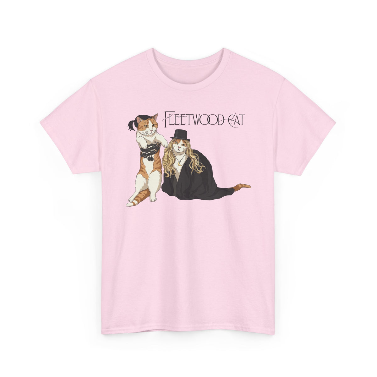 Fleetwood Cat T-Shirt – Vintage Band-Inspired Cat Graphic Tee