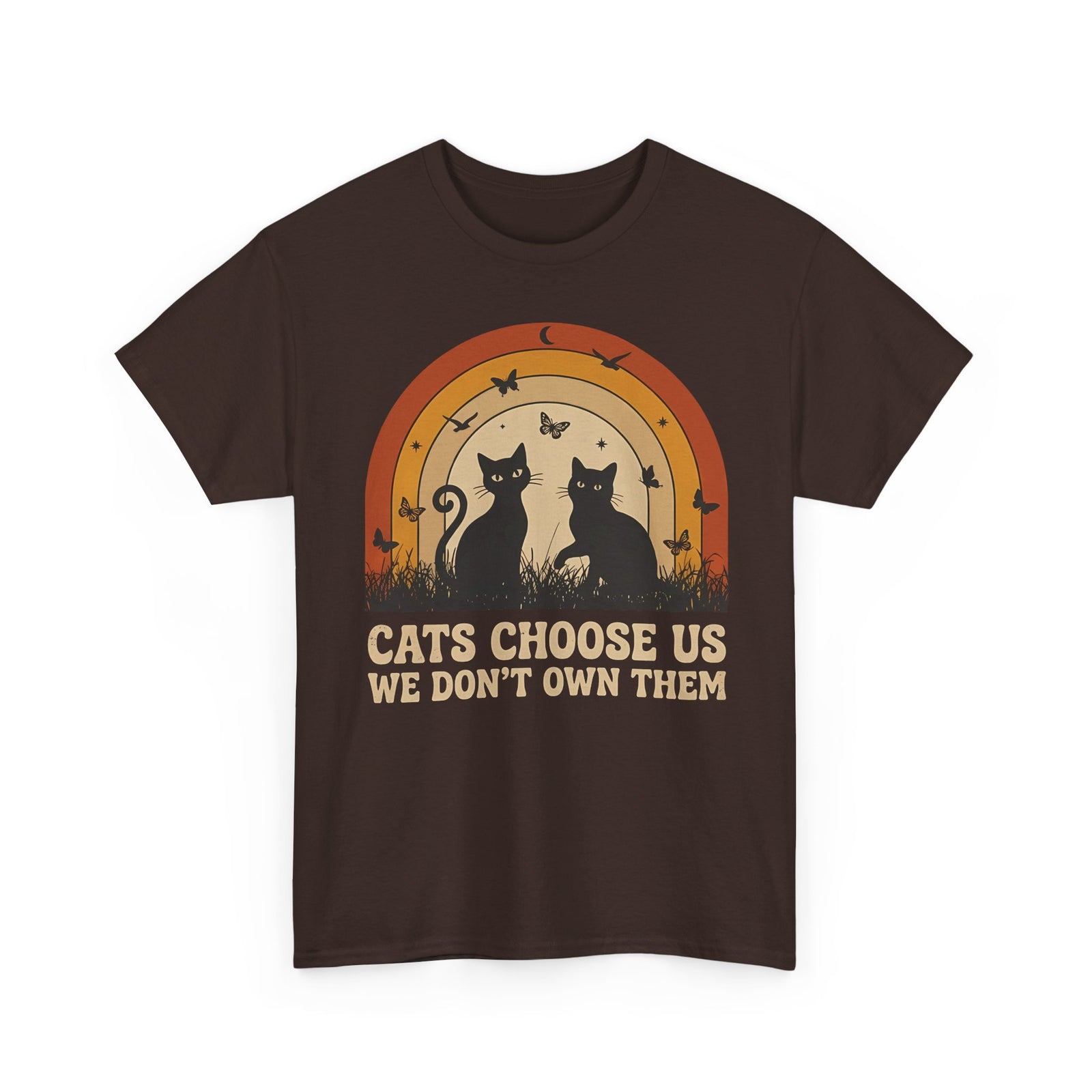 Cats Choose Us Tee — "Cats Choose Us, We Don't Own Them" Cat Lover T‑Shirt