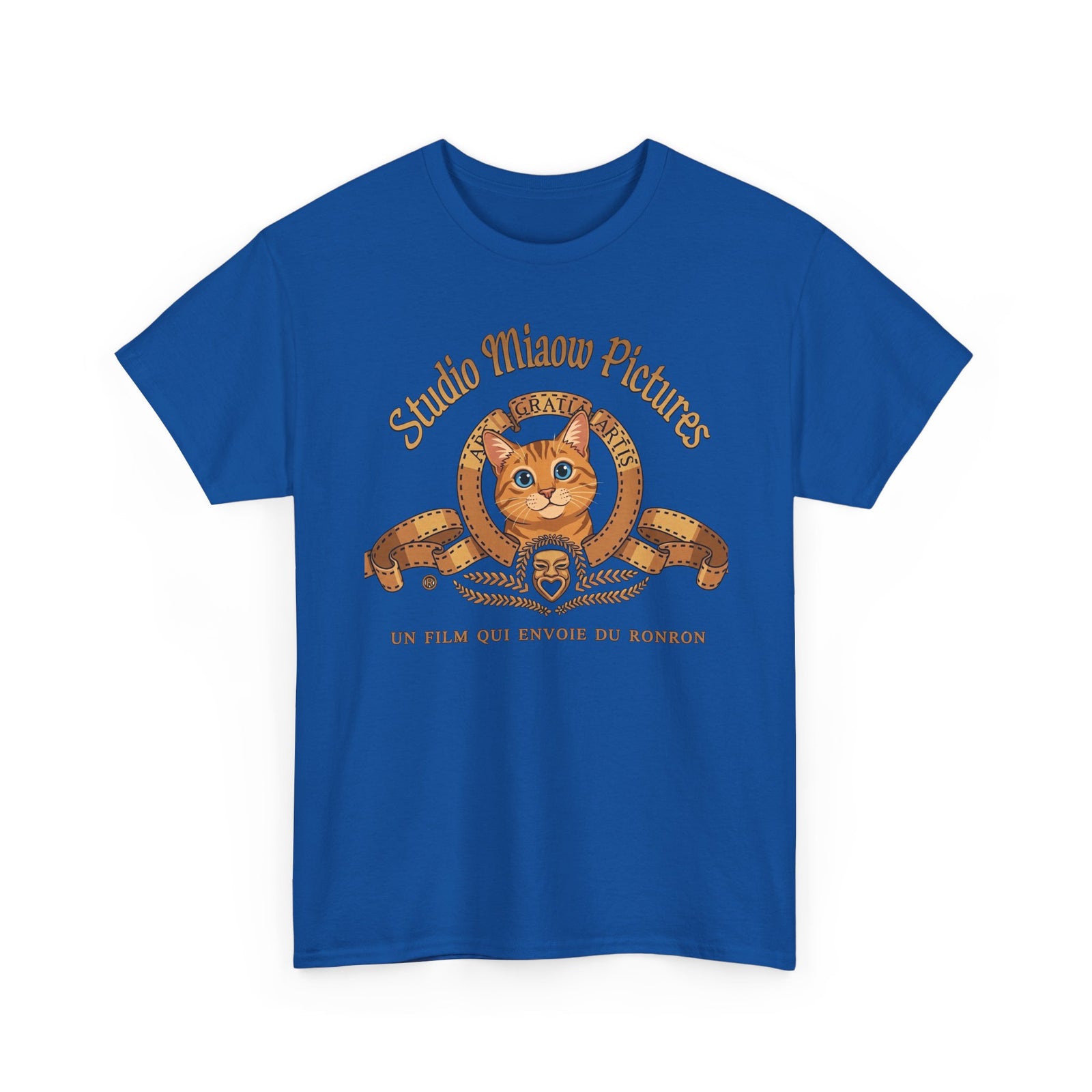 Retro Movie Lion Parody Cat T-Shirt — Studio Miaow Pictures