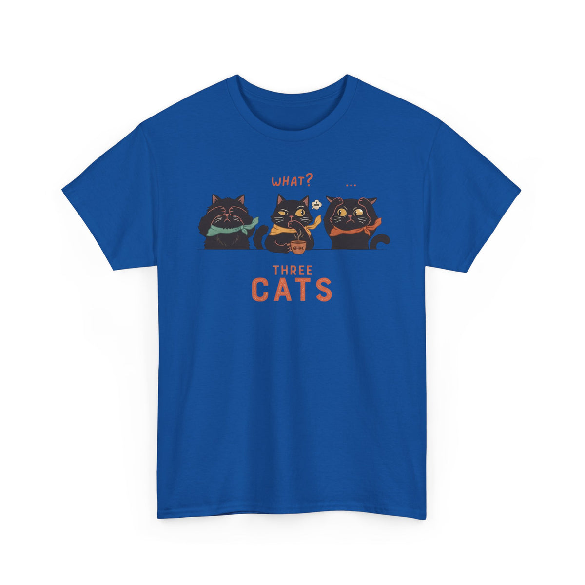 Three Wise Cats T-Shirt — Graphic Tee for Cat Lovers