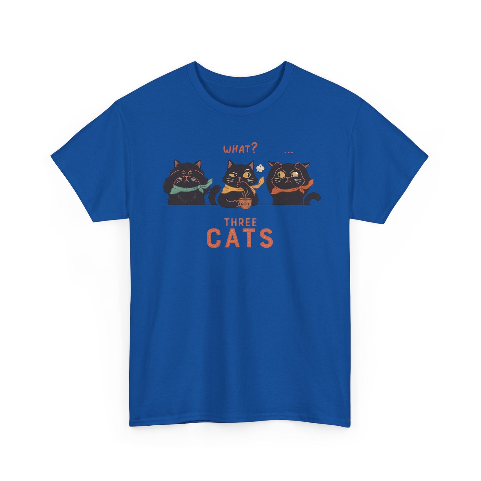 Three Wise Cats T-Shirt — Graphic Tee for Cat Lovers