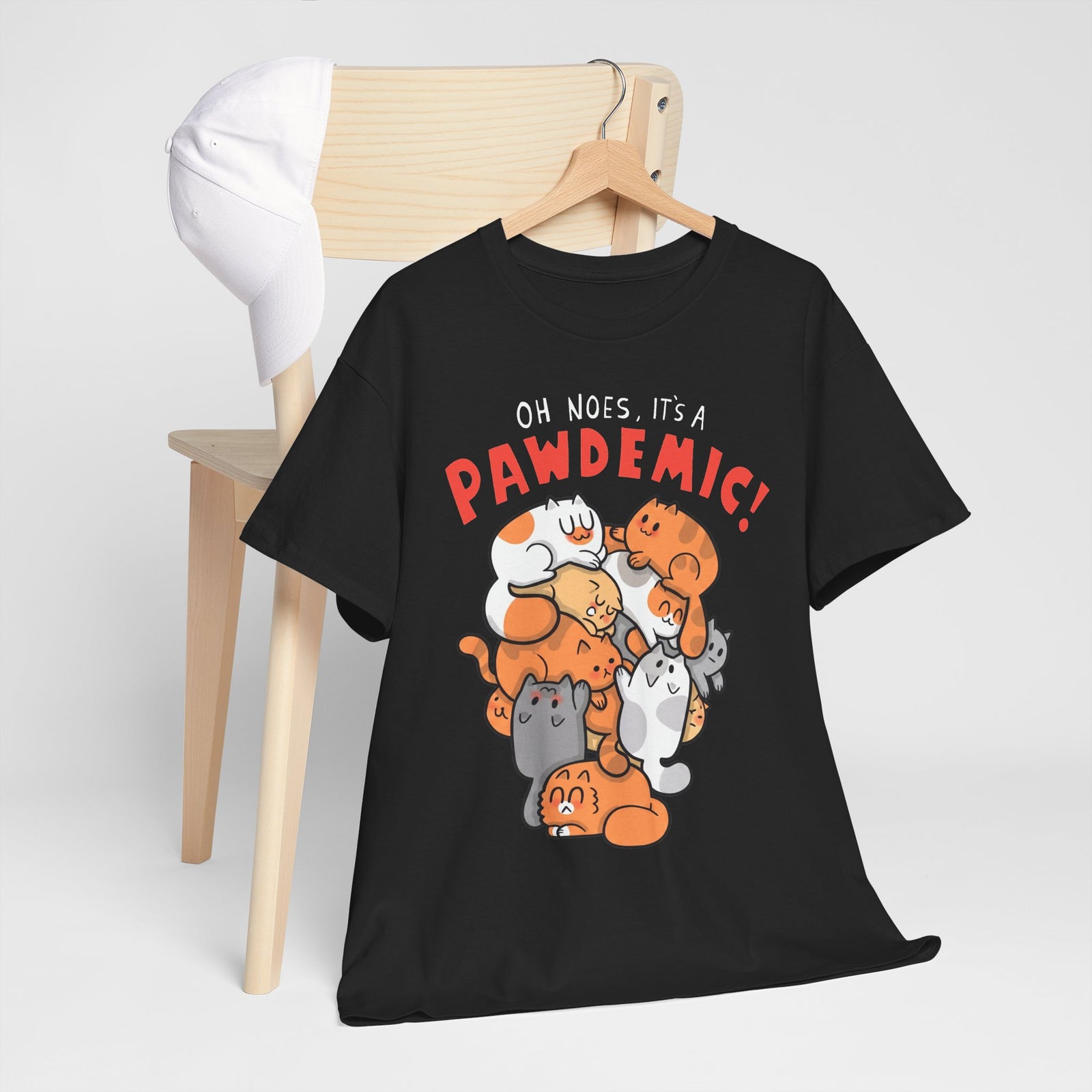 Pawdemic Cat T-Shirt – Cute Cat Pile Graphic Tee