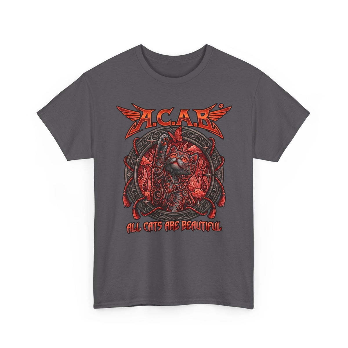 ACAB All Cats Are Beautiful T-Shirt — Heavy Metal Punk Feline Graphic Tee