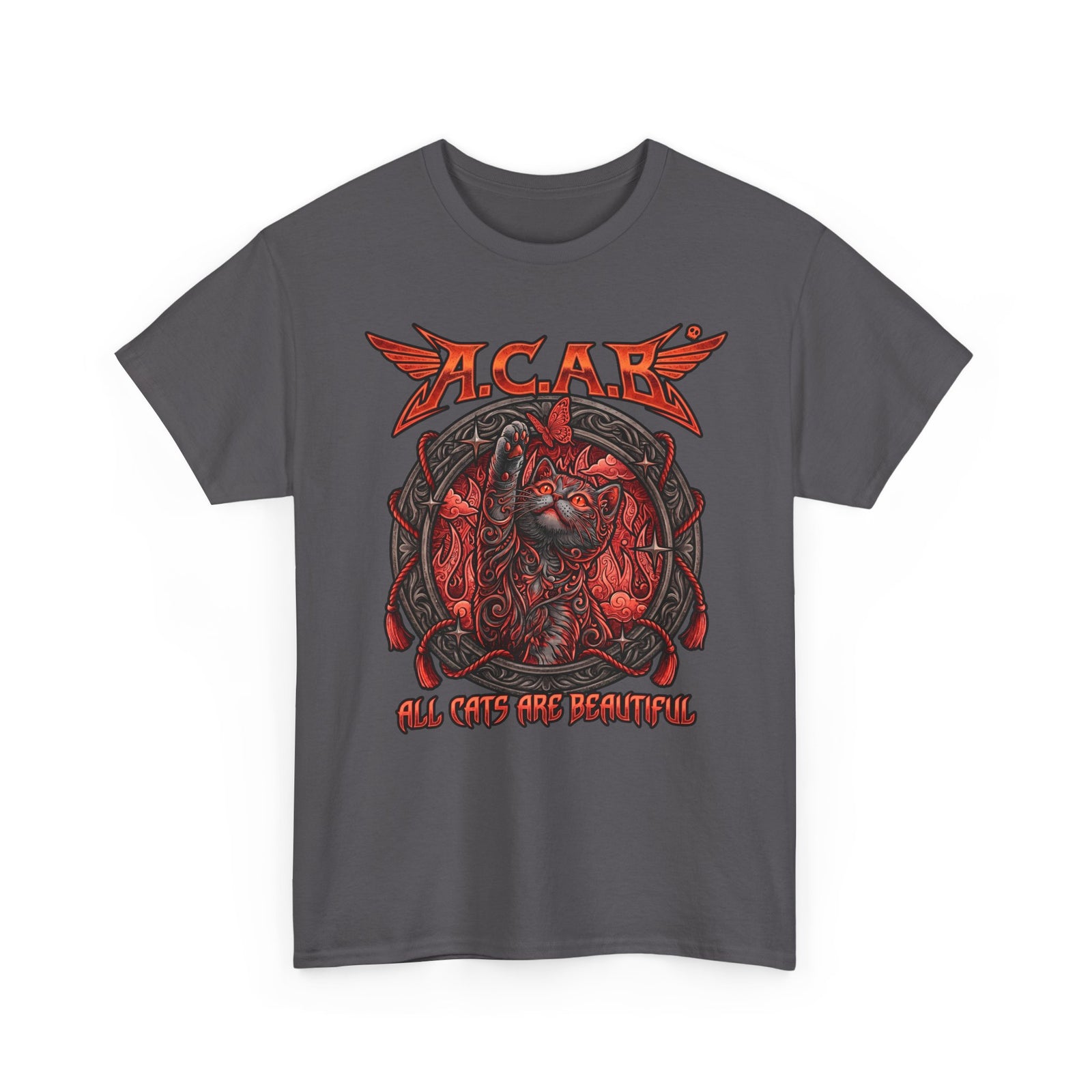 ACAB All Cats Are Beautiful T-Shirt — Heavy Metal Punk Feline Graphic Tee