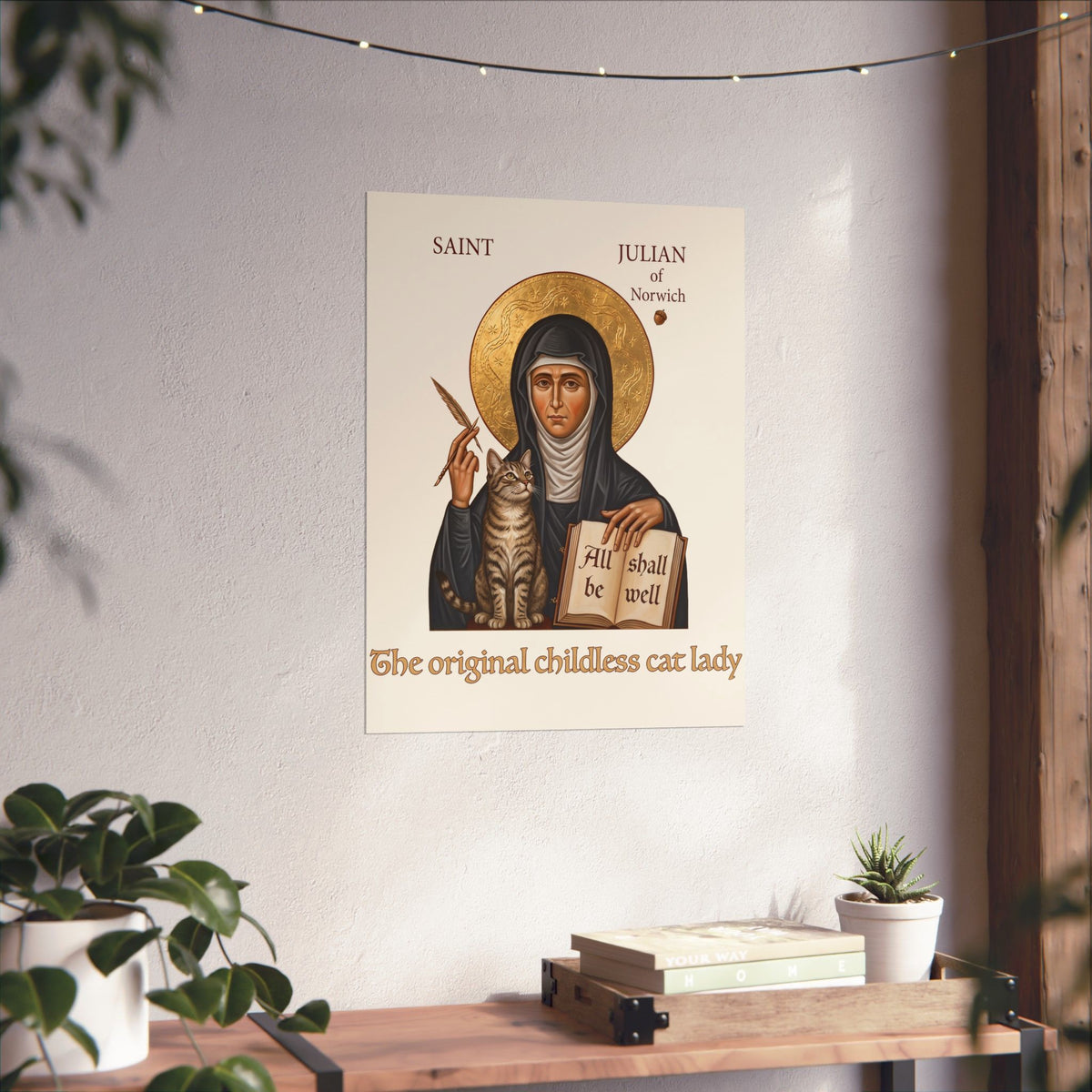 Saint Julian of Norwich Cat Lady Poster — The Original Childless Cat Lady