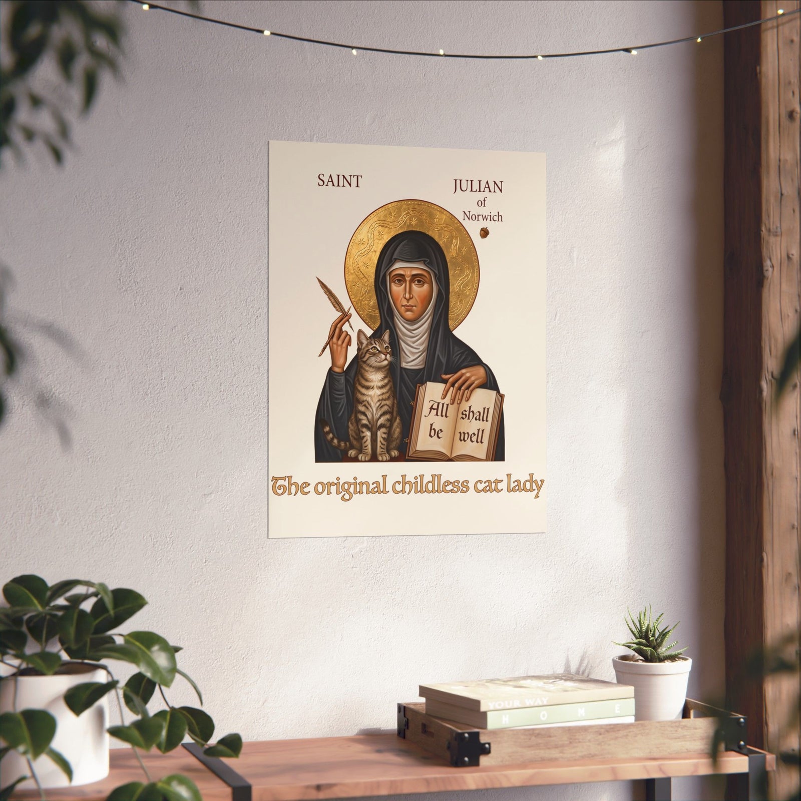 Saint Julian of Norwich Cat Lady Poster — The Original Childless Cat Lady
