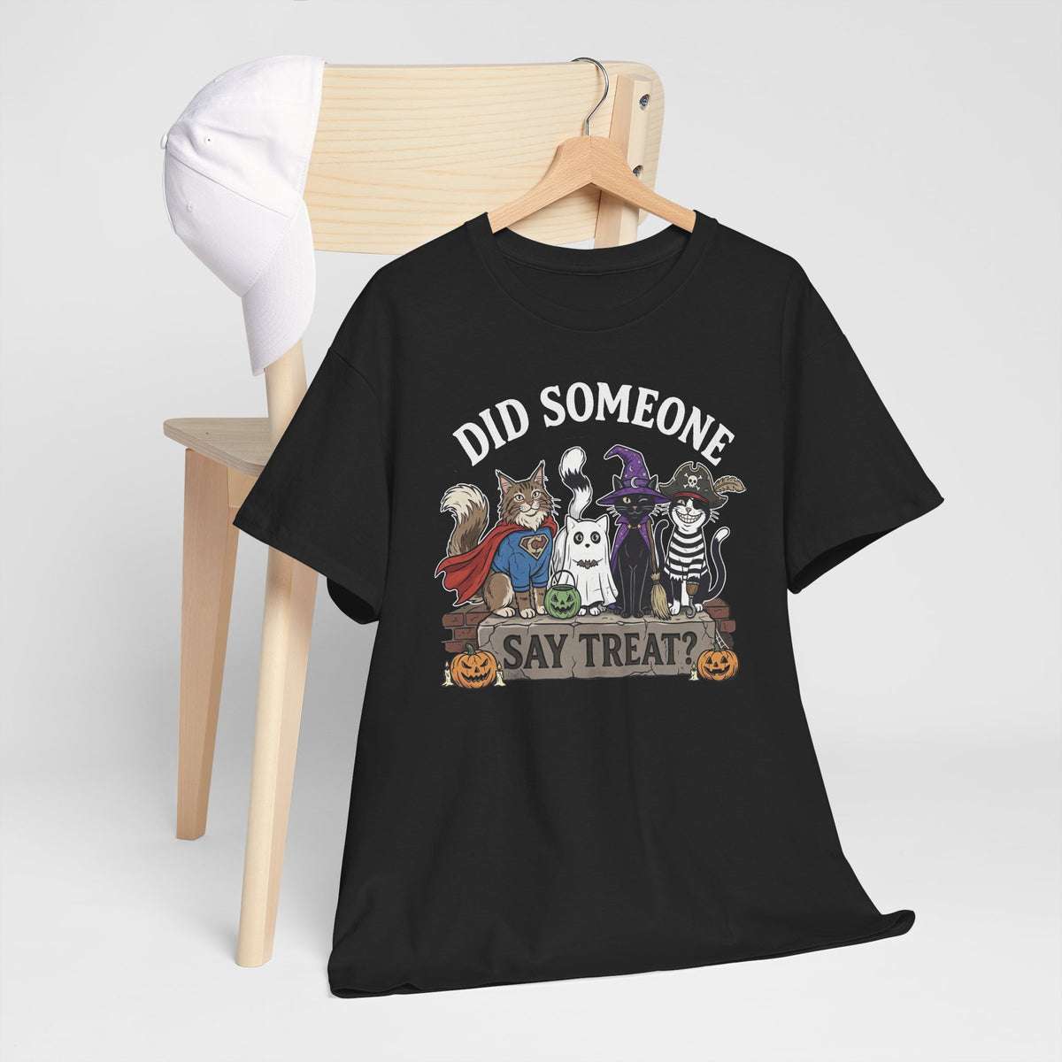 Halloween Cats "Did Someone Say Treat?" T-Shirt