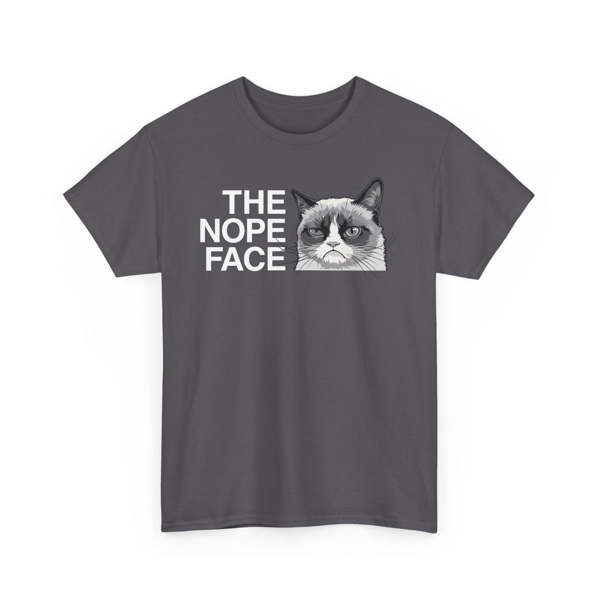 Nope Face Cat T-Shirt — Funny Cat Graphic Tee