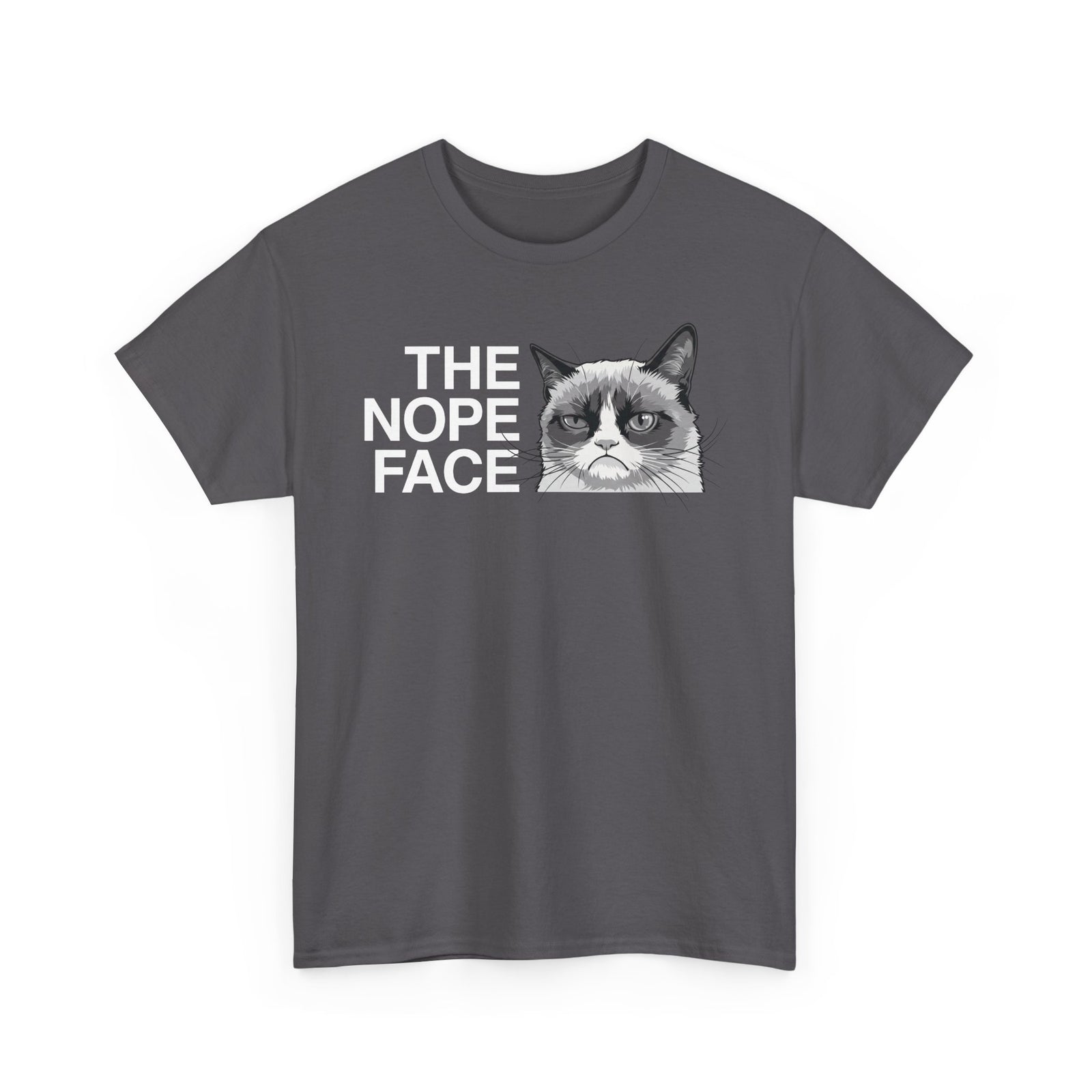 Nope Face Cat T-Shirt — Funny Cat Graphic Tee