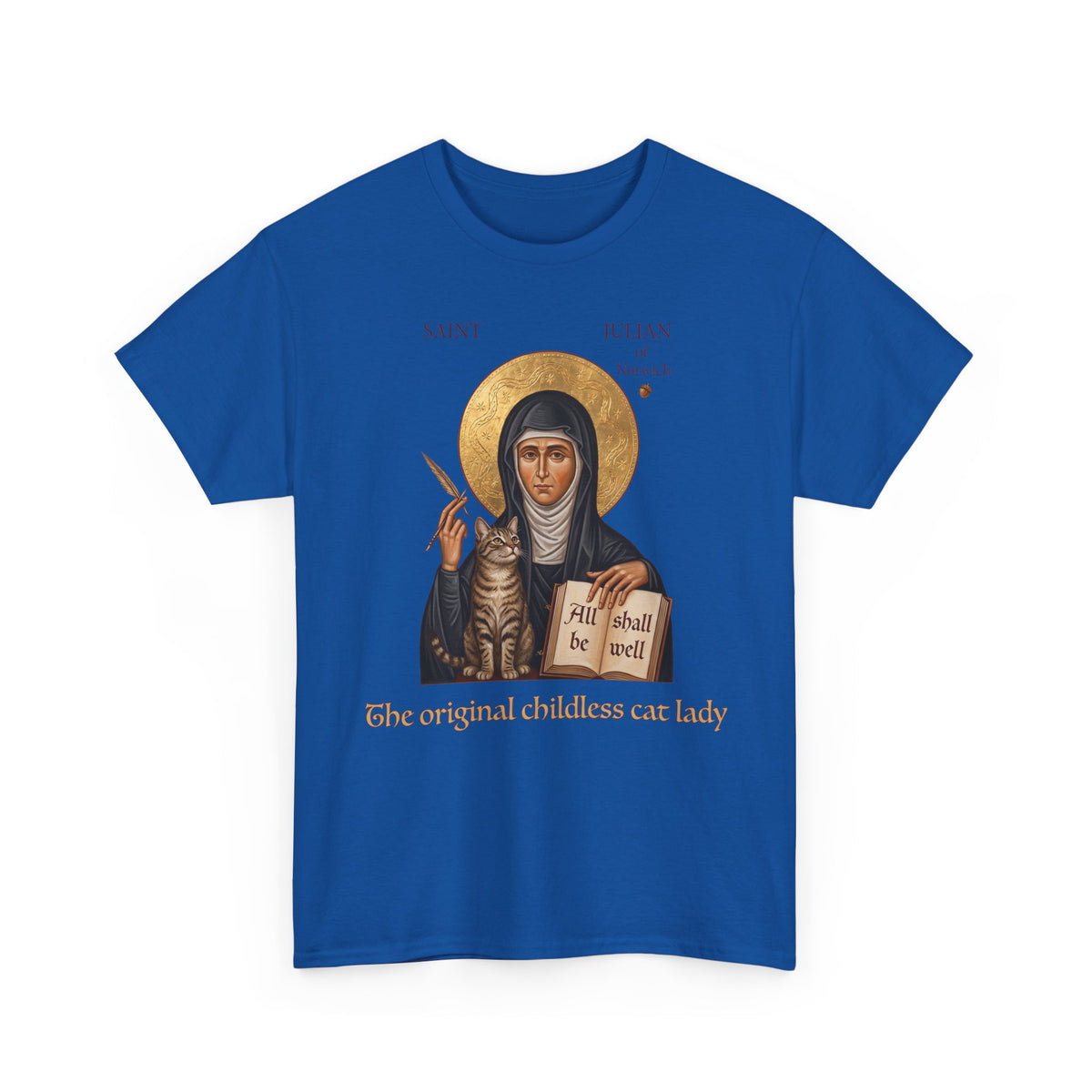 Saint Julian of Norwich Cat Lady T-Shirt — The Original Childless Cat Lady