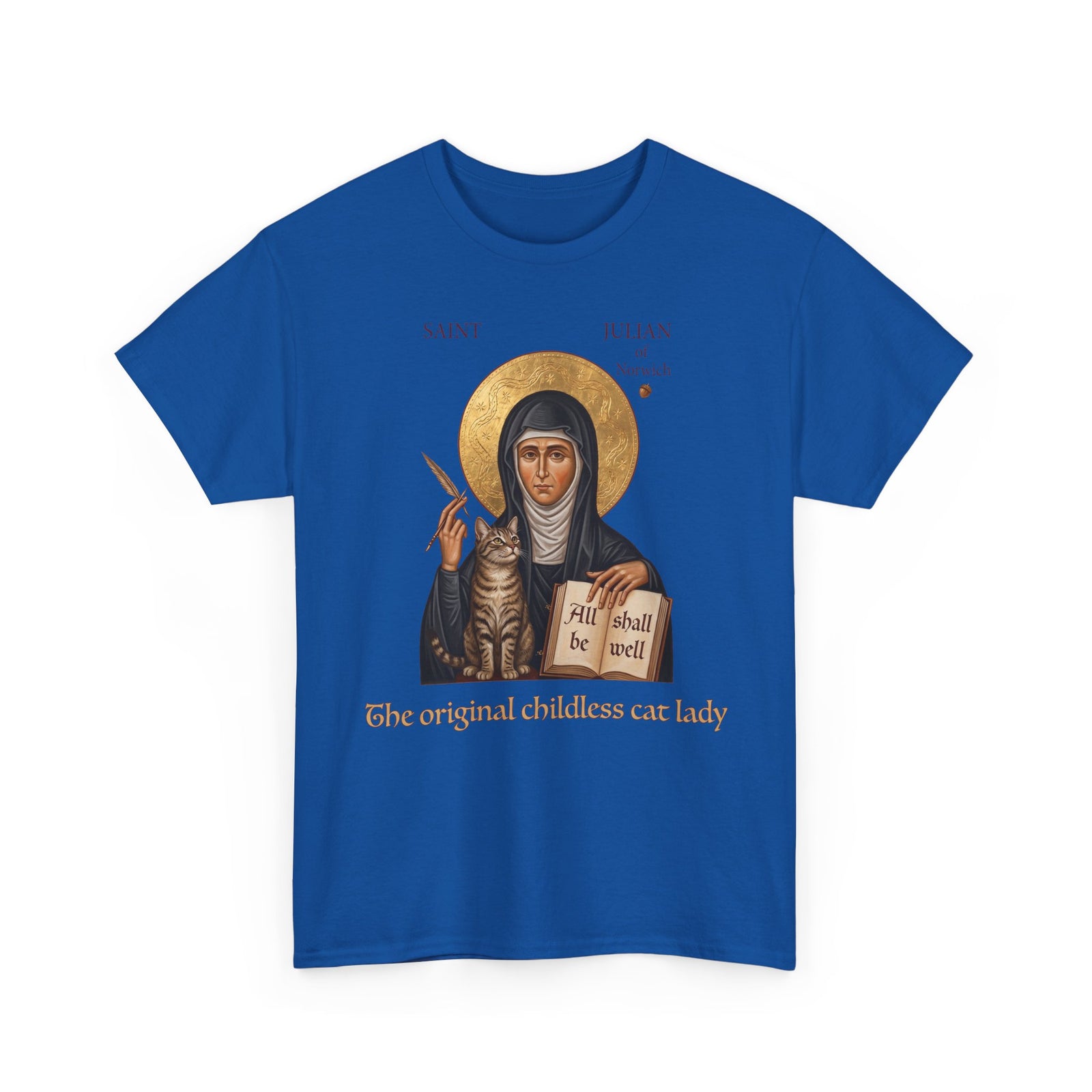 Saint Julian of Norwich Cat Lady T-Shirt — The Original Childless Cat Lady