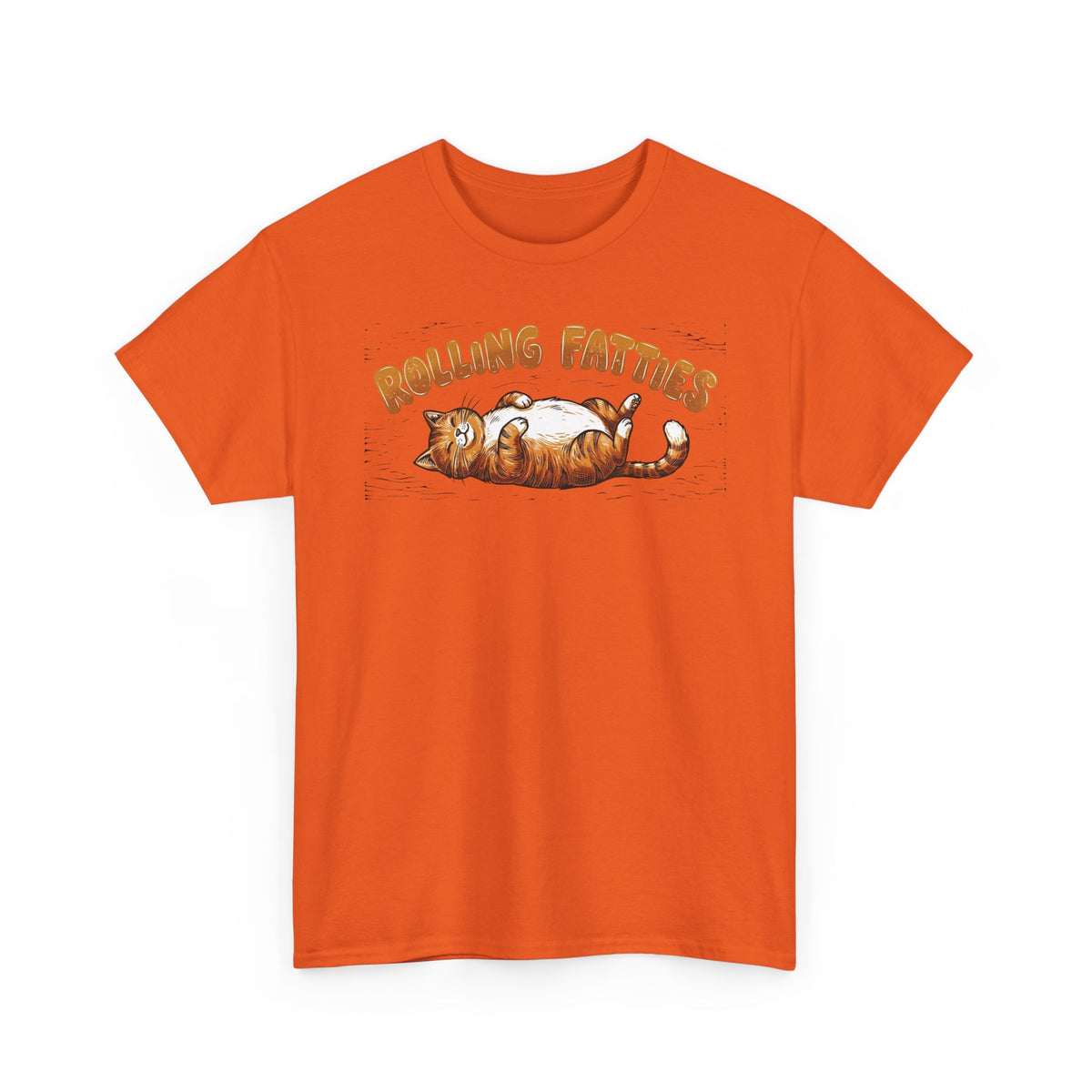 Rolling Fatties Cat T-Shirt — Cute Cartoon Cat Graphic Tee
