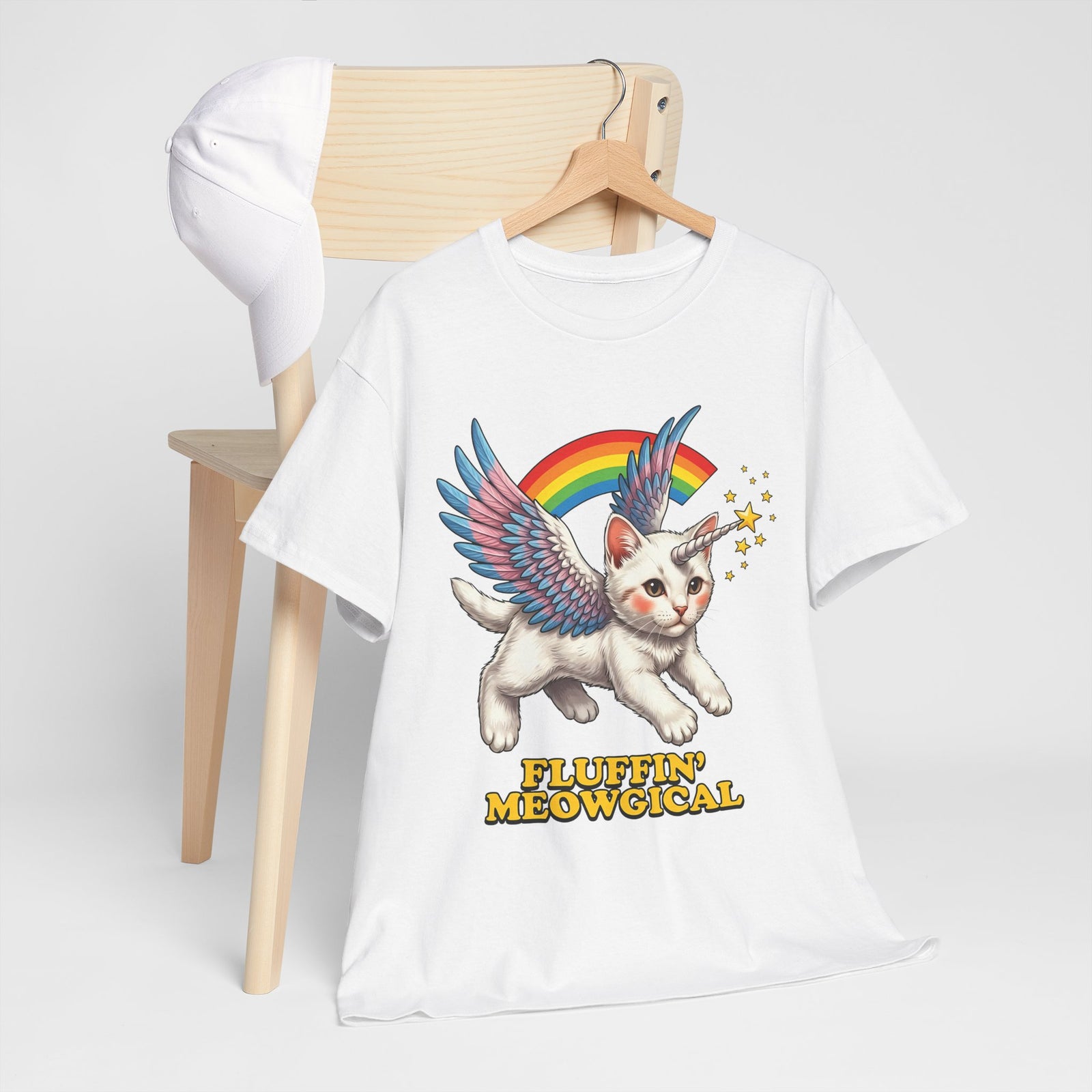 Fluffin' Meowgical Cat T-Shirt — Cute Unicorn Kitten Graphic