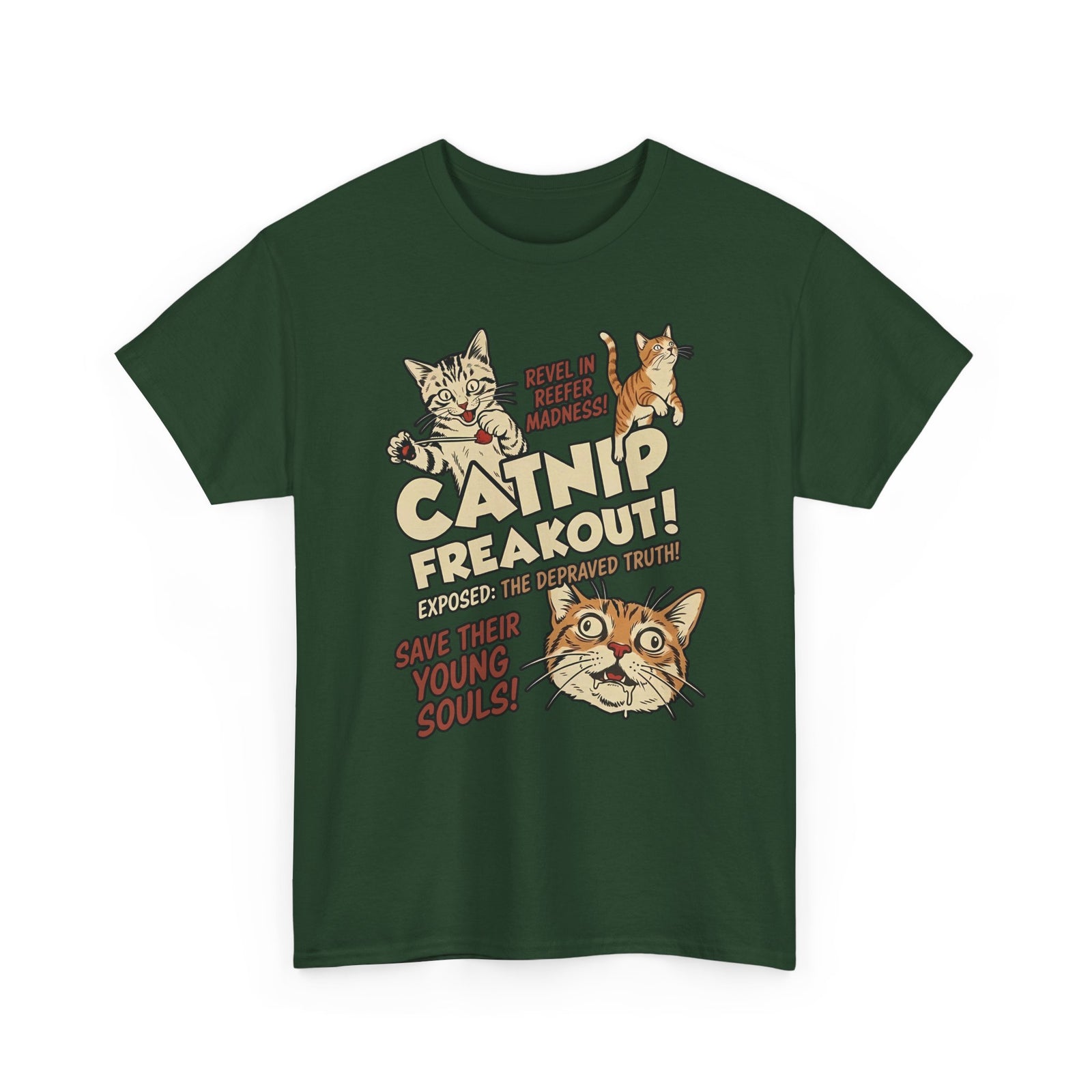 Catnip Freakout T-Shirt — Funny Cat Lover Tee