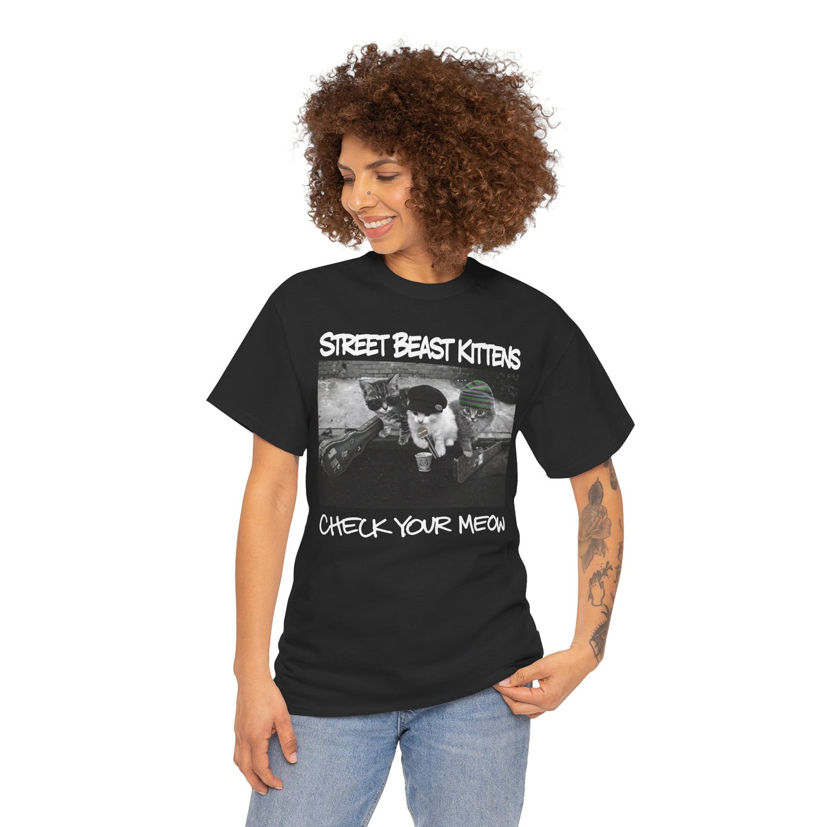 Street Beast Kittens "Check Your Meow" T-Shirt