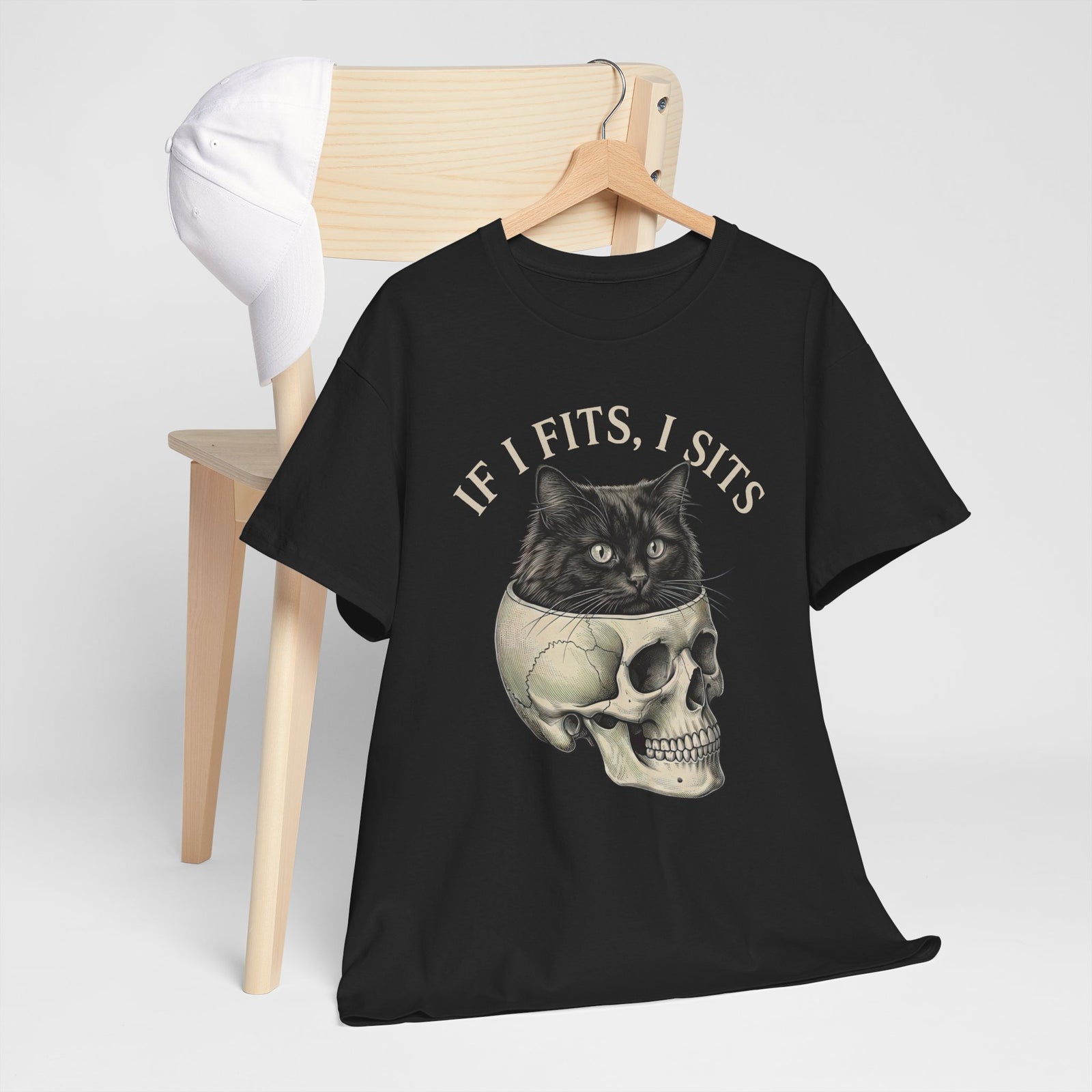 Cat 'If I Fits I Sits' T-Shirt