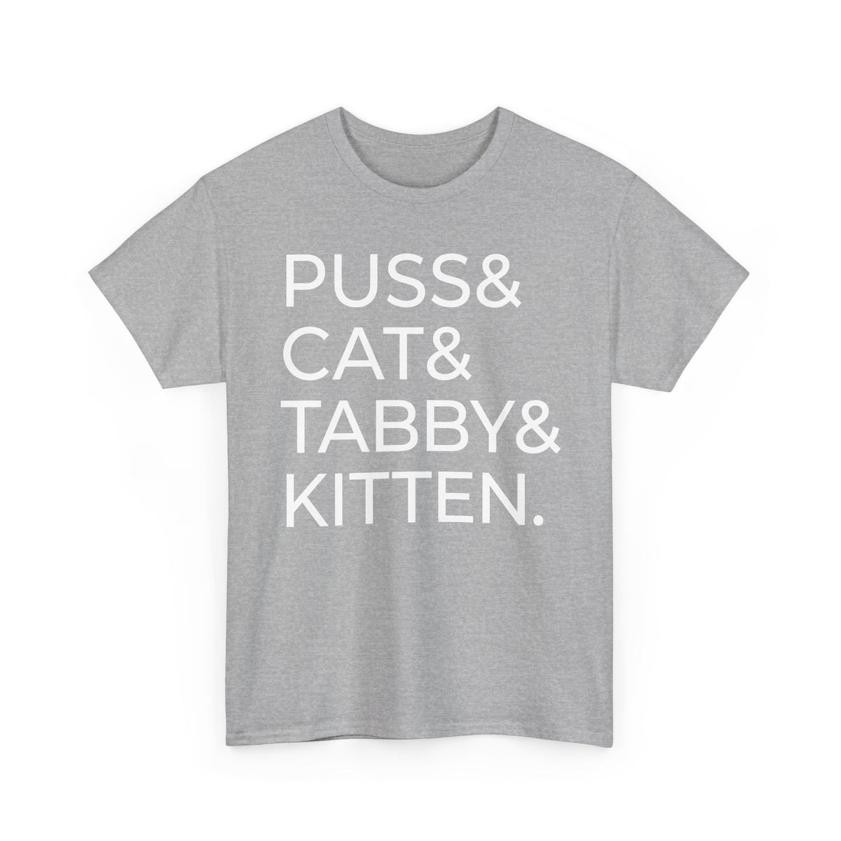 Puss and Kitten Cat Tee — Cute Tabby Cat Graphic T-Shirt
