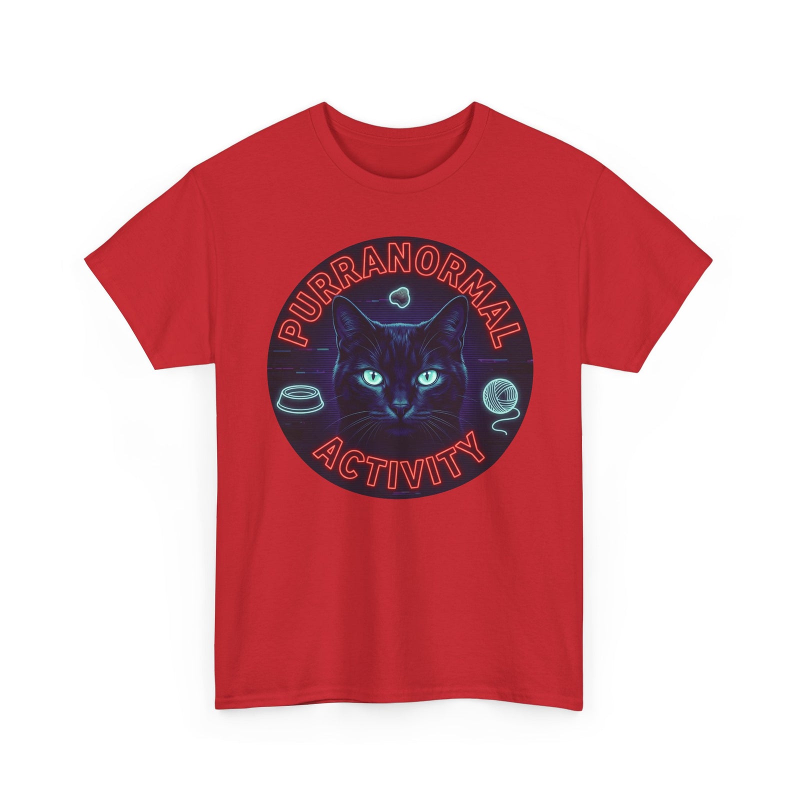 Purranormal Activity Cat T-Shirt — Neon Psychic Cat Tee