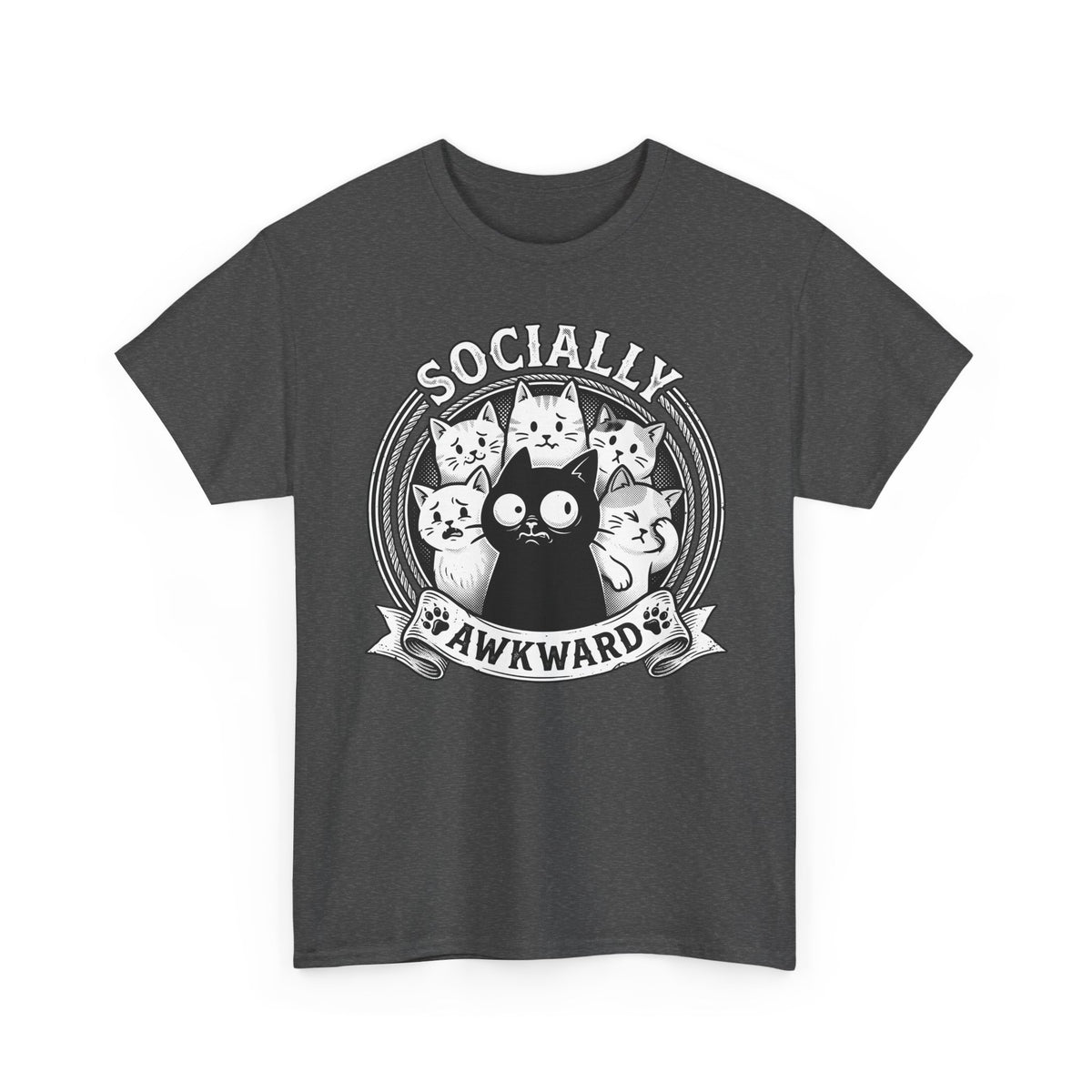 Socially Awkward Black Cat T-Shirt