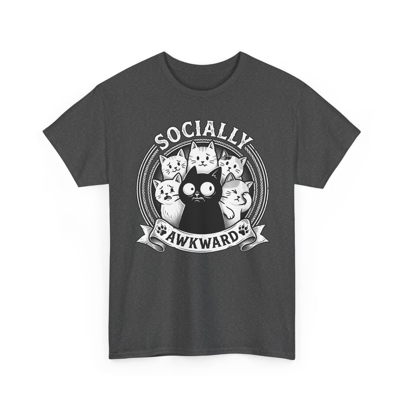 Socially Awkward Black Cat T-Shirt