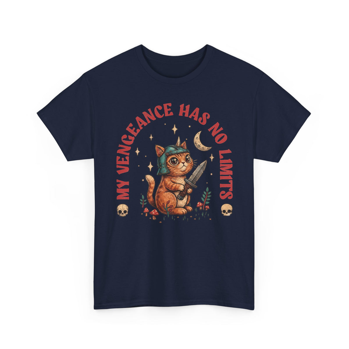 My Vengeance Has No Limits Kitten Shirt — Cute Fantasy Warrior Dagger T-Shirt