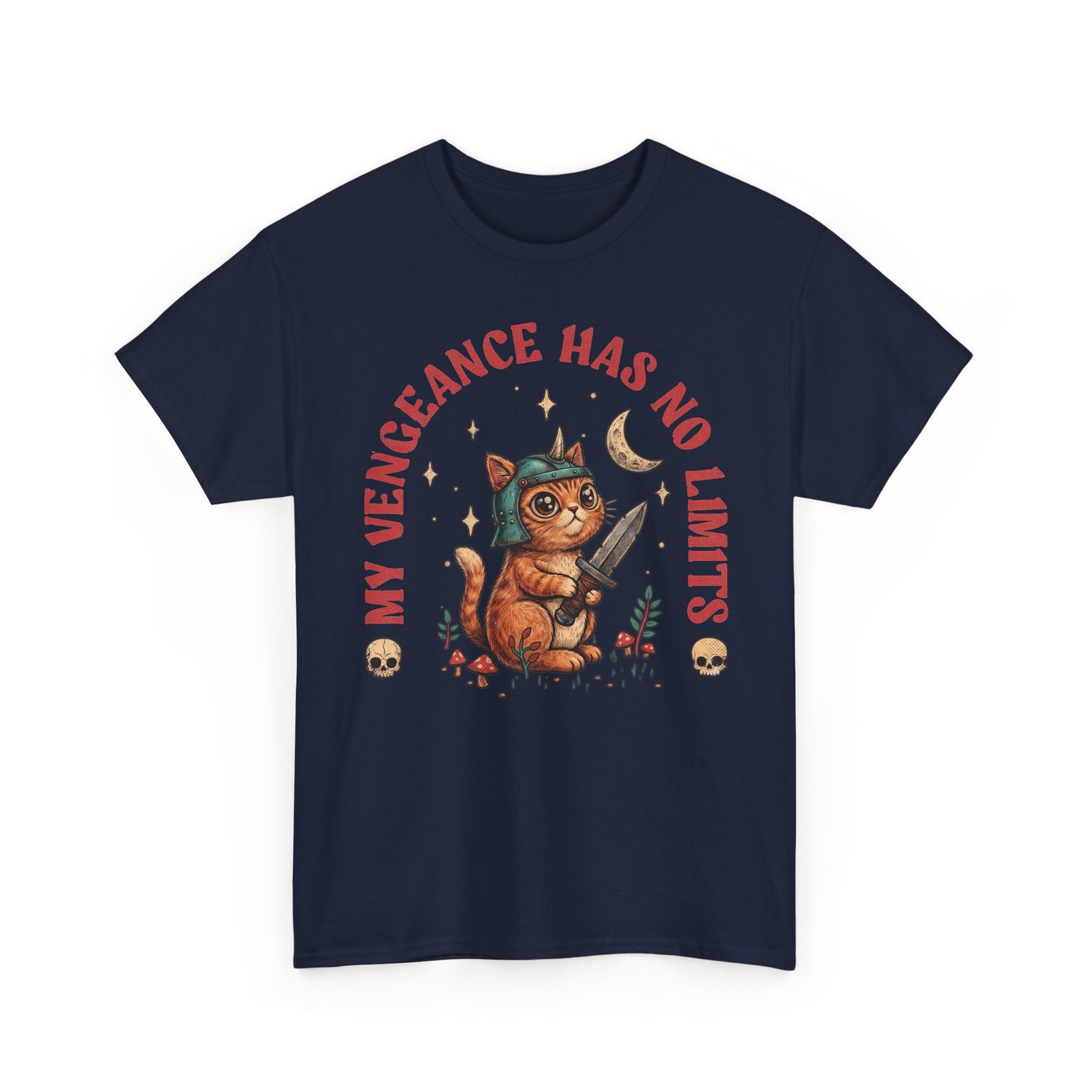 My Vengeance Has No Limits Kitten Shirt — Cute Fantasy Warrior Dagger T-Shirt