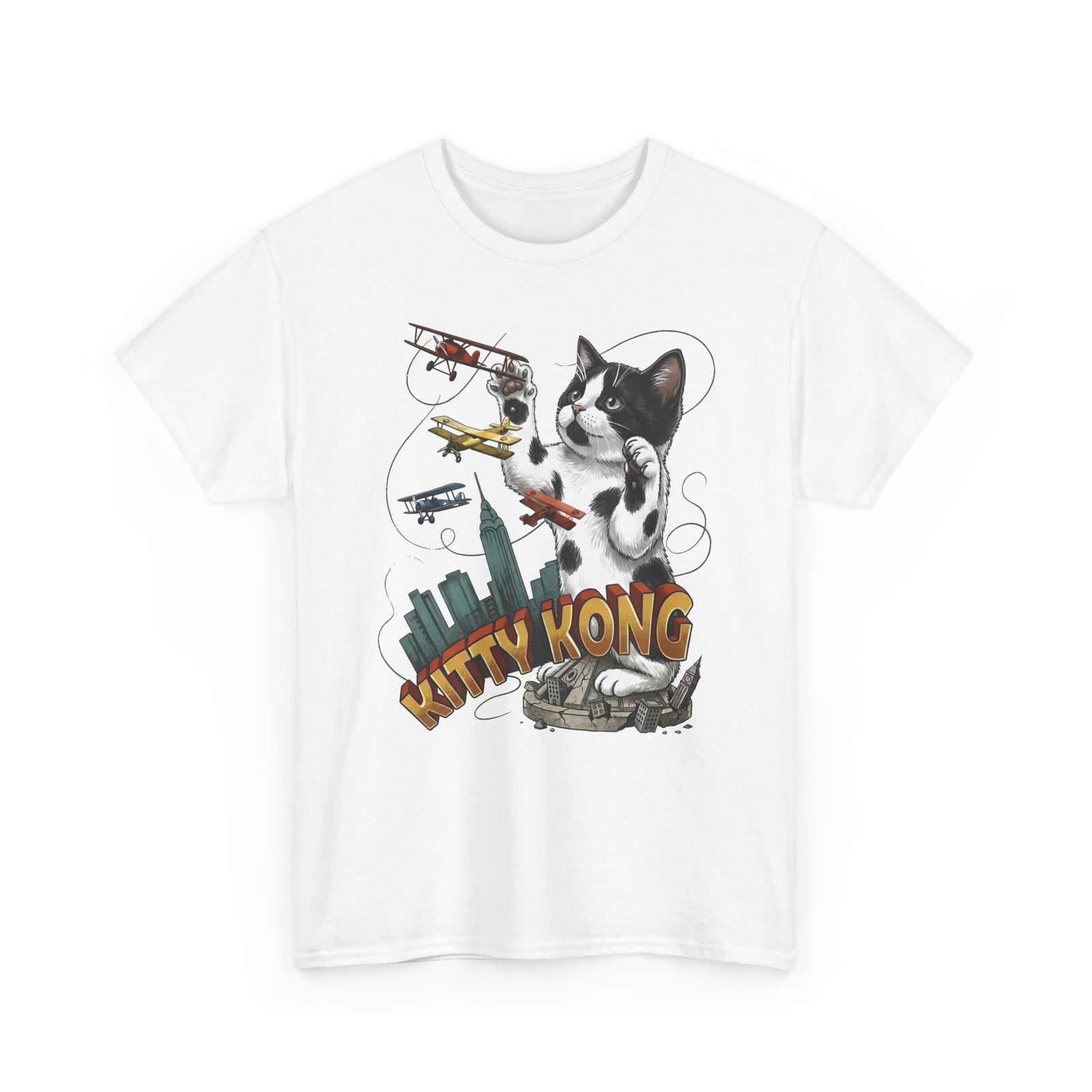 Kittie Kong Parody Cat T-Shirt — Funny Vintage-Style Cat Tee
