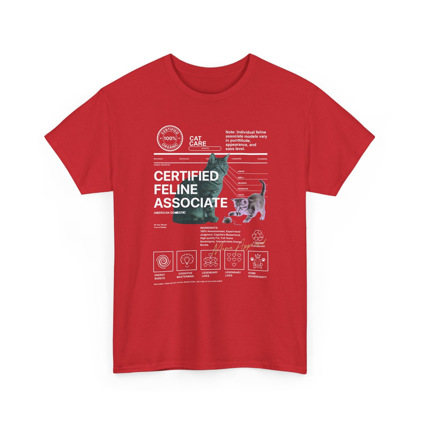Certified Feline Associate T-Shirt — Funny Cat Lover Tee