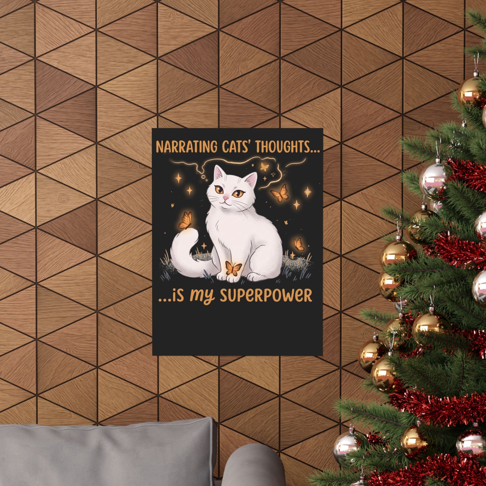 Narrating Cats' Thoughts Poster — "My Superpower" Cat Lover Poster