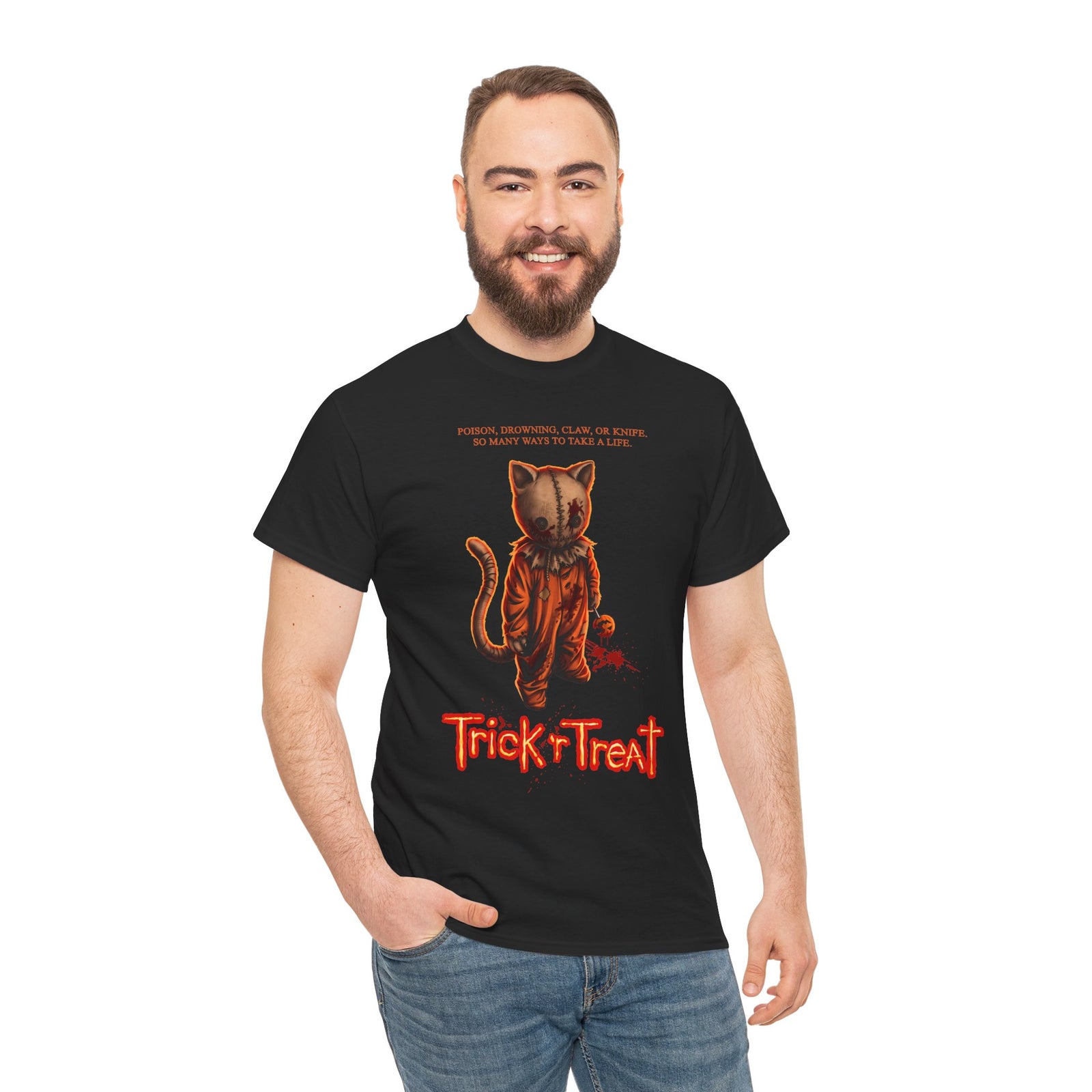 Trick 'r Treat Sam Cat T-Shirt — Horror Movie Sam Feline Graphic Tee