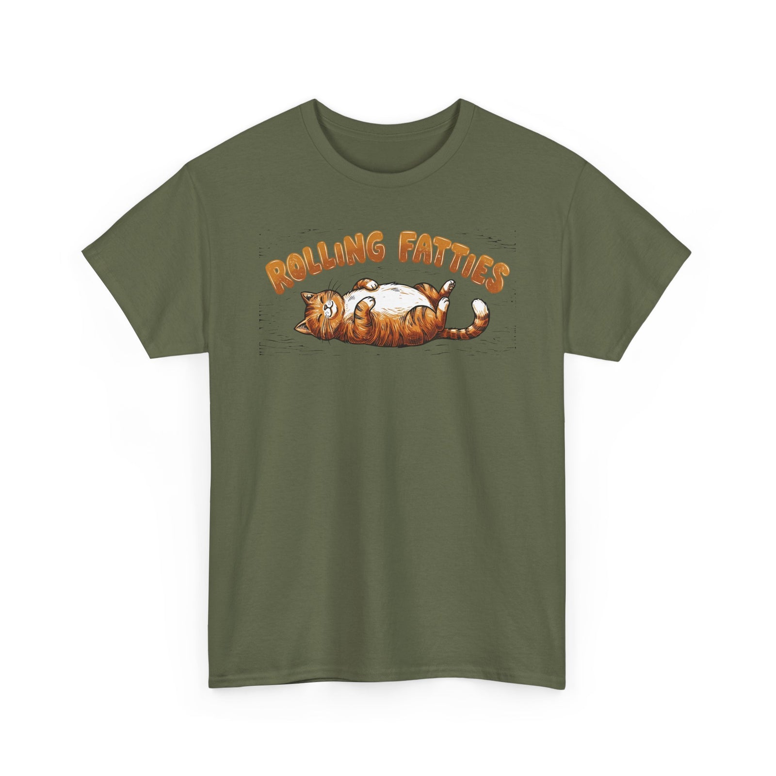 Rolling Fatties Cat T-Shirt — Cute Cartoon Cat Graphic Tee