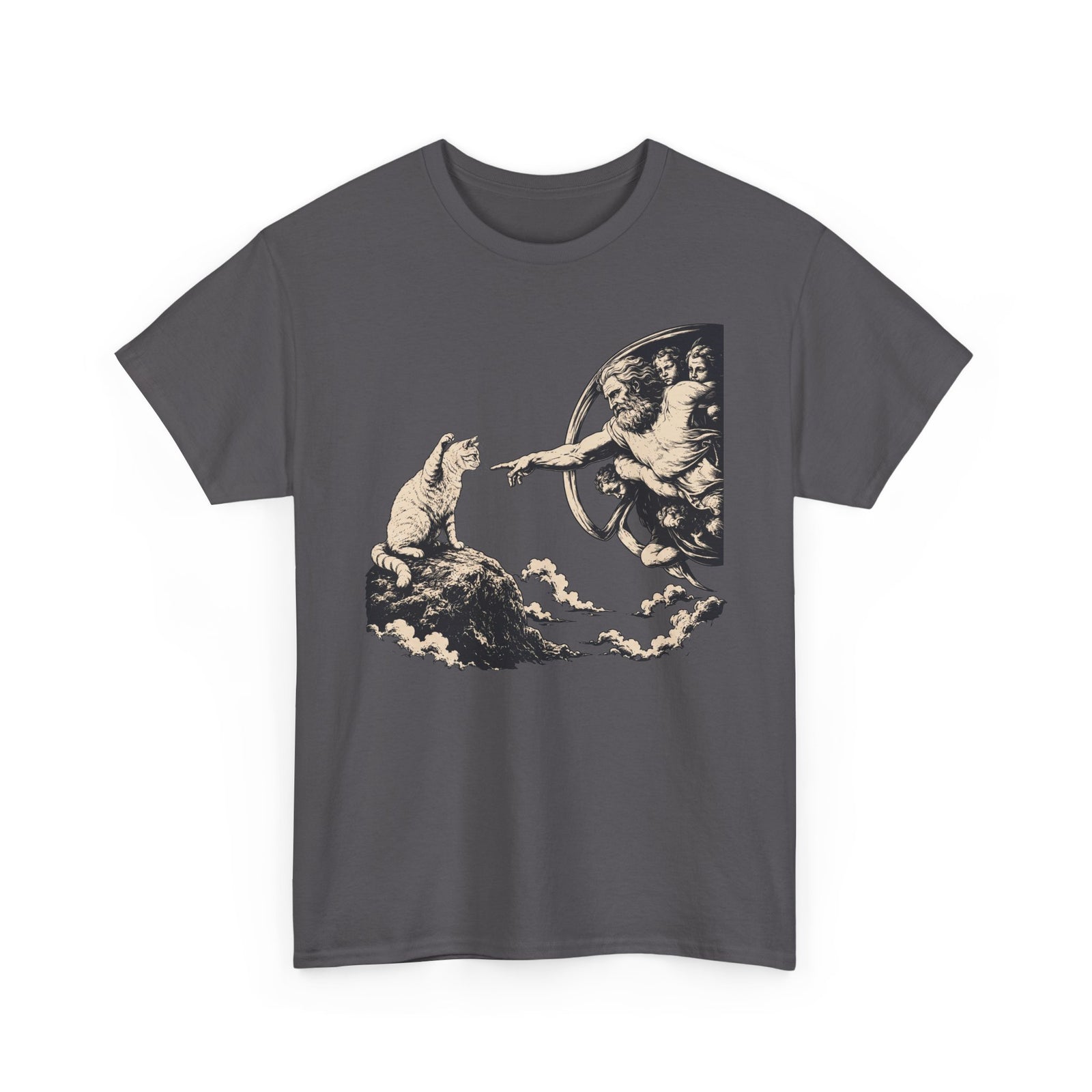 Cat and Creation Tee Vintage Michelangelo-Inspired Puppy Design