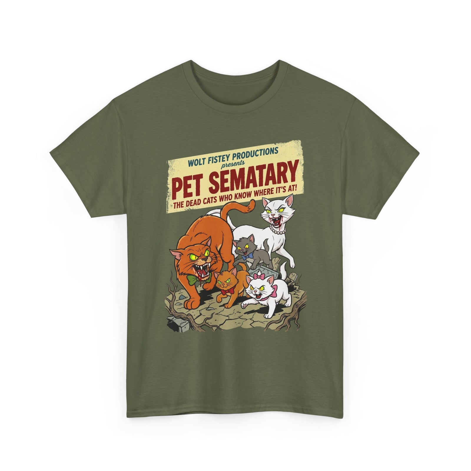 Retro Horror Cat T-Shirt