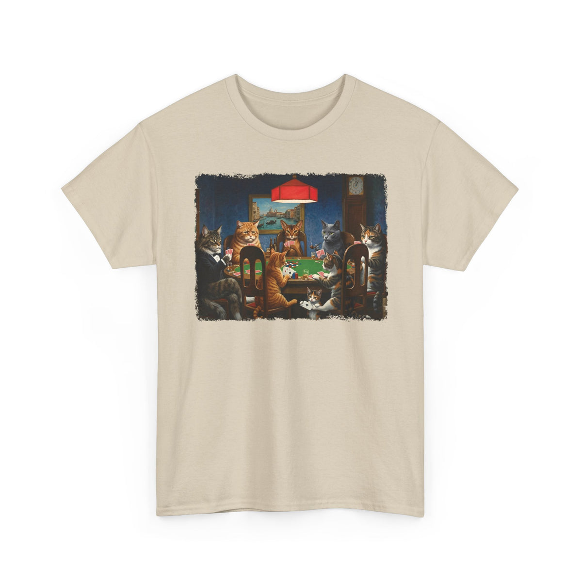 Cats Playing Poker T-Shirt — Funny Poker Cat Art Tee