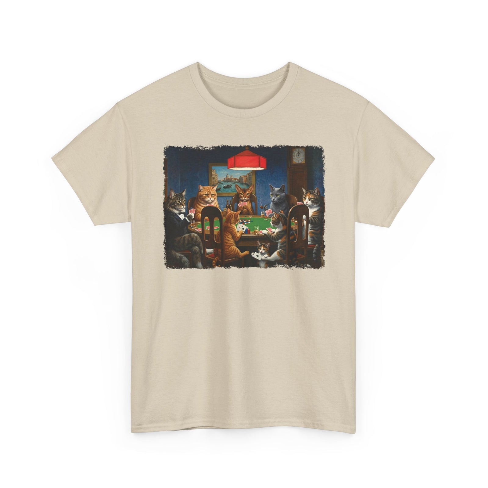 Cats Playing Poker T-Shirt — Funny Poker Cat Art Tee