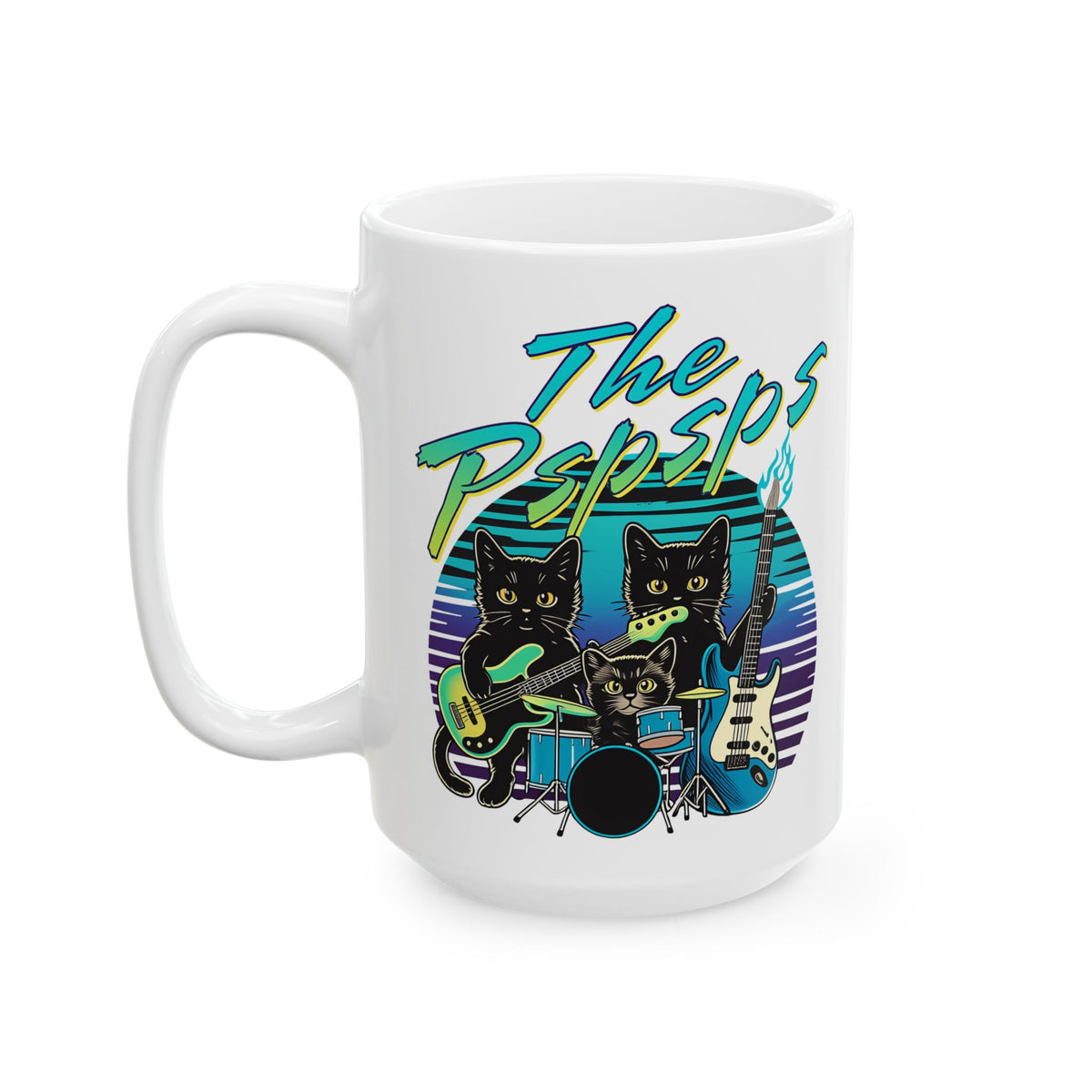 Pspsps Cat Band Ceramic Mug