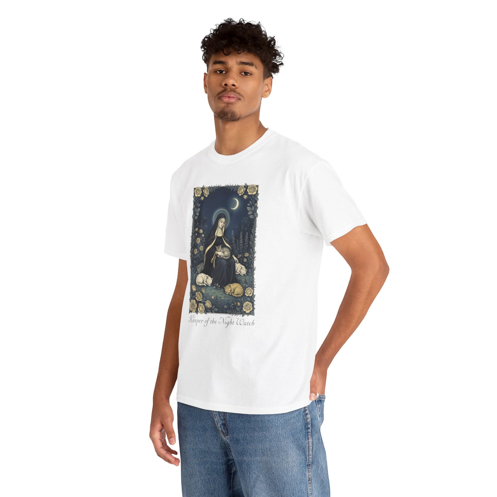 Keeper of the Night Watch Gertrude of Nivelles Cats T-Shirt